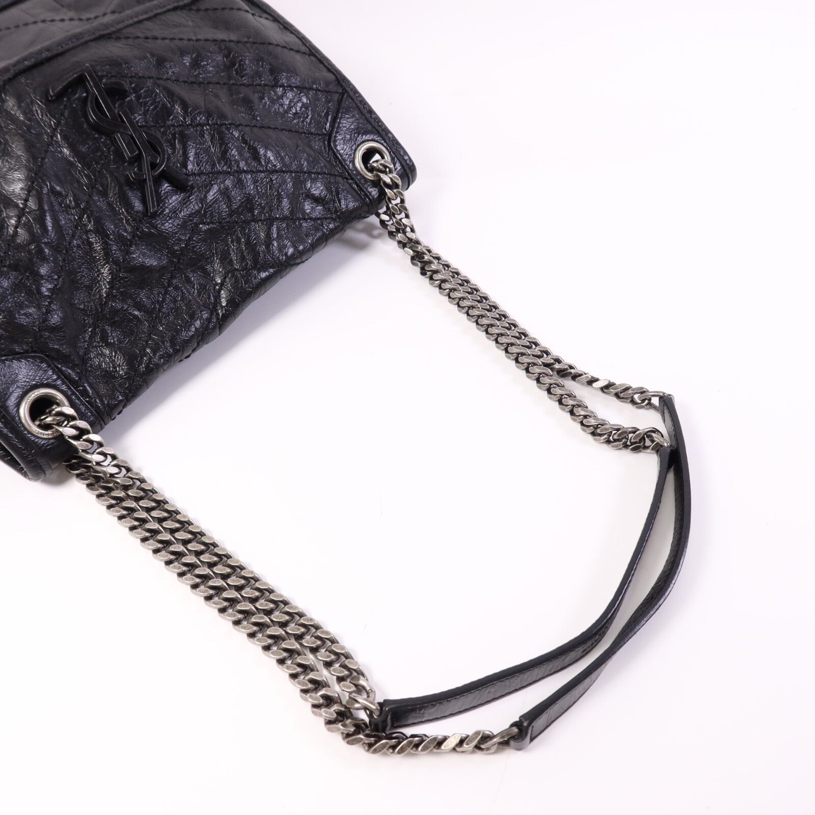 SAINT LAURENT 牛皮皮革Niki Medium銀扣鏈帶肩背袋