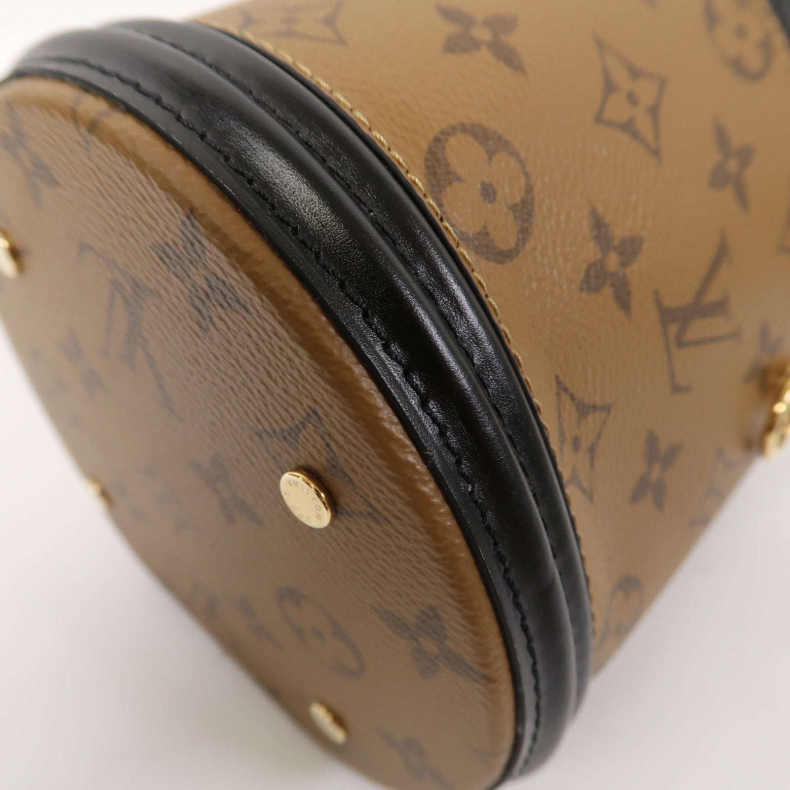 LOUIS VUITTON 【激減優惠】Monogram Reverse Cannes金扣手挽肩背兩用袋啡色