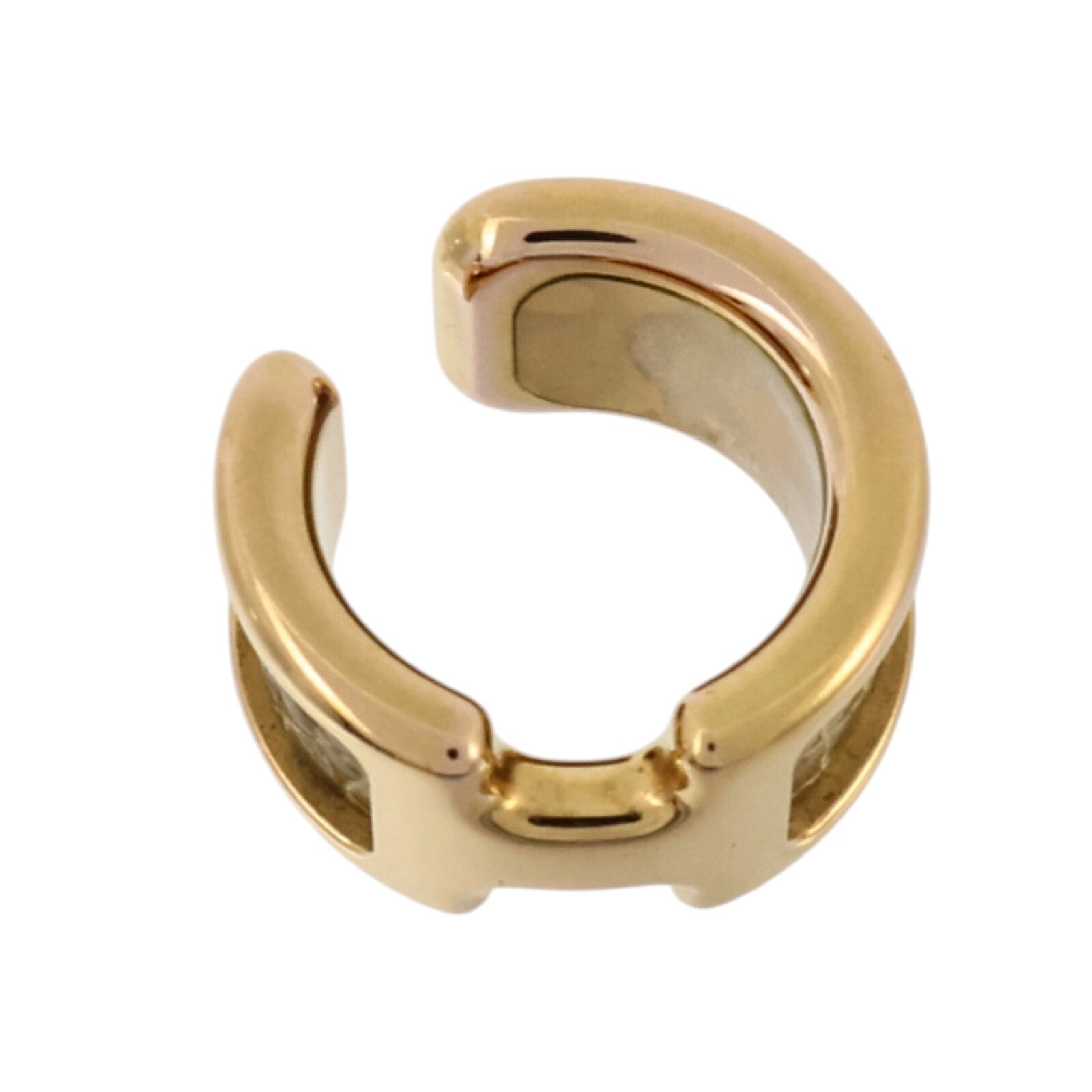 HERMES 蜥蜴皮革/金屬Olympe Ear Cuff耳夾Ficelle