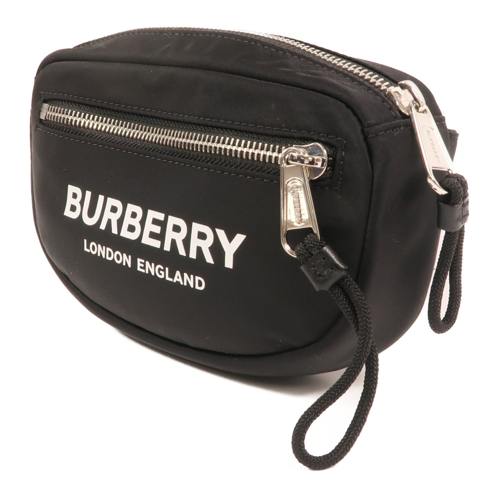 BURBERRY 尼龍Cannon Bag銀扣腰包