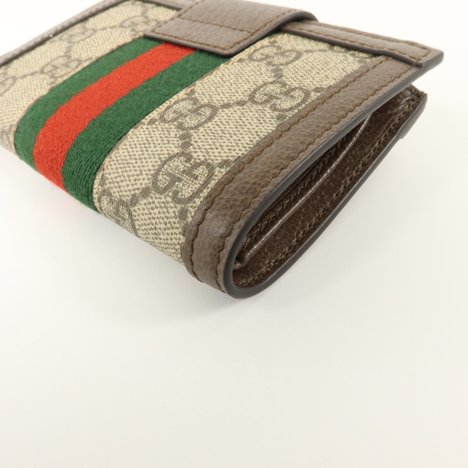 GUCCI 塗層帆布Ophidia Wallet Medium金扣錢包