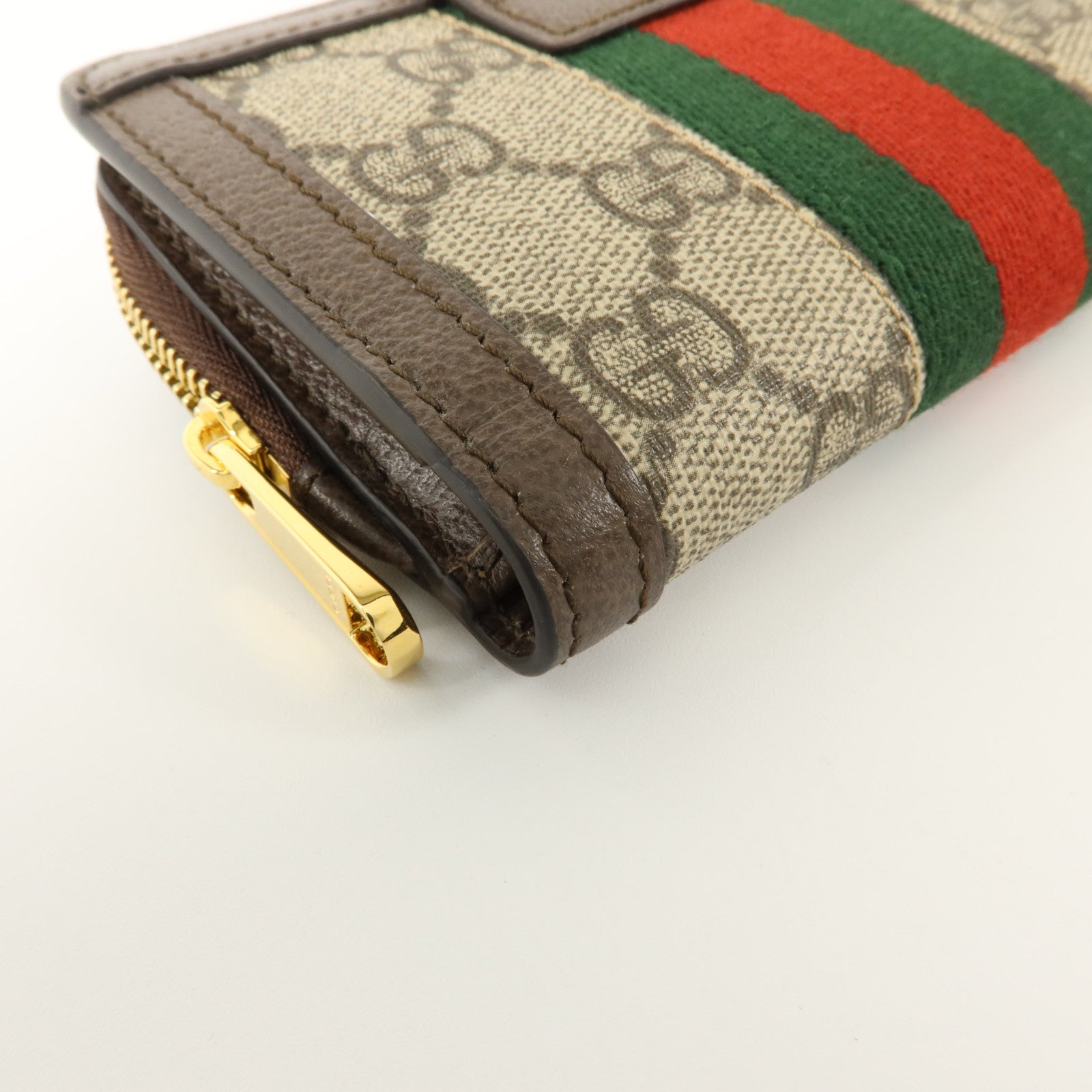 GUCCI 塗層帆布Ophidia Wallet Medium金扣錢包