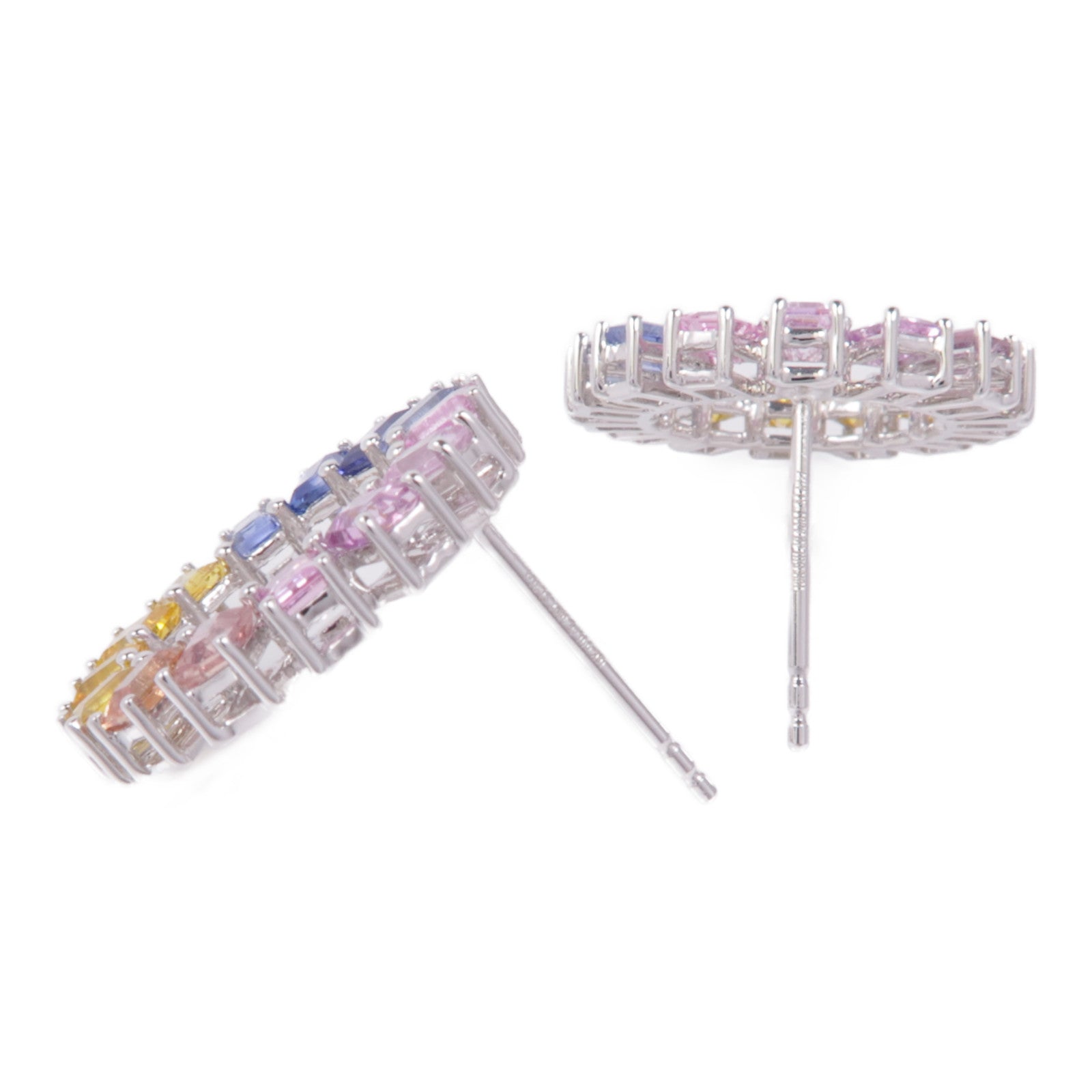 JEWELRY 【激減優惠】18K白金Sapphire Earrings彩色藍寶石耳環