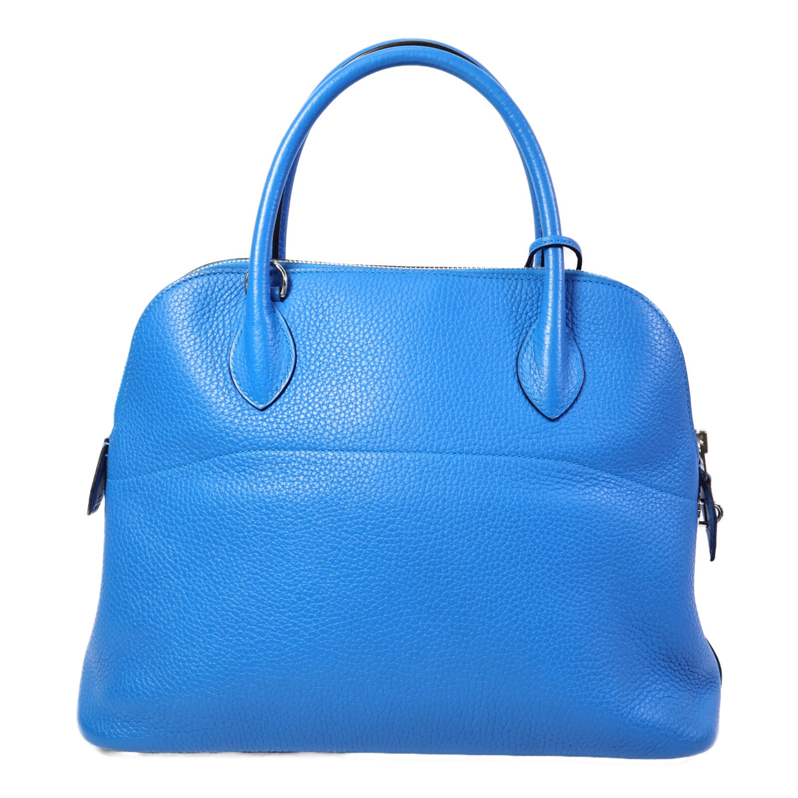 HERMES Clemence皮革Bolide 31手挽袋Bleu Hydra