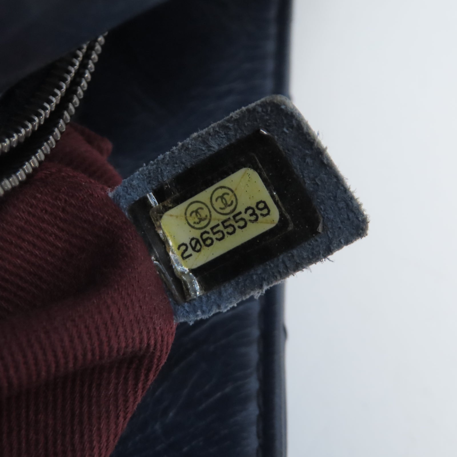 CHANEL 【激減優惠】菱格牛皮皮革Chain Shoulder銀扣鏈帶肩背袋藍色