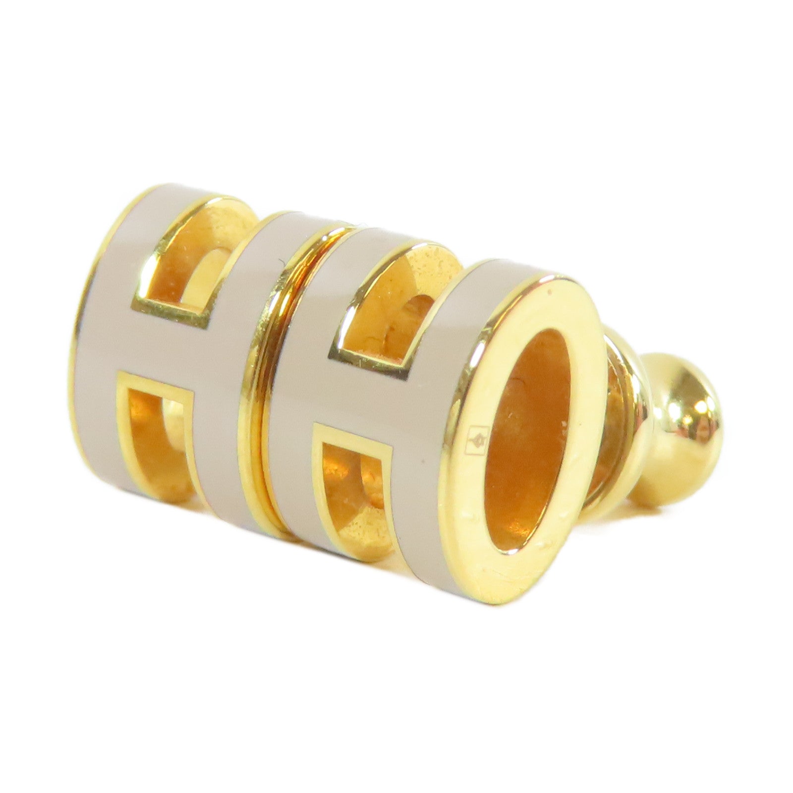 HERMES 金屬P op H Earrings耳環灰色