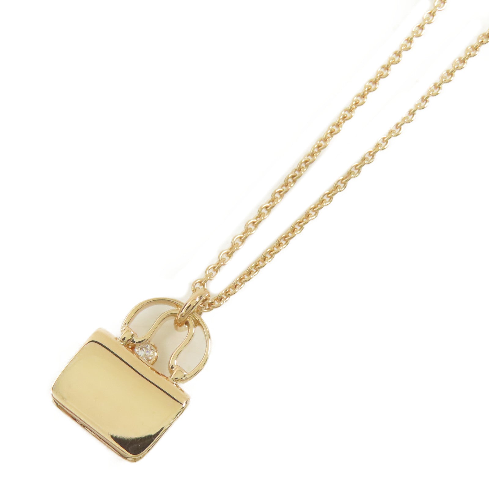 HERMES 18K玫瑰金Constance Gold Necklace項鍊