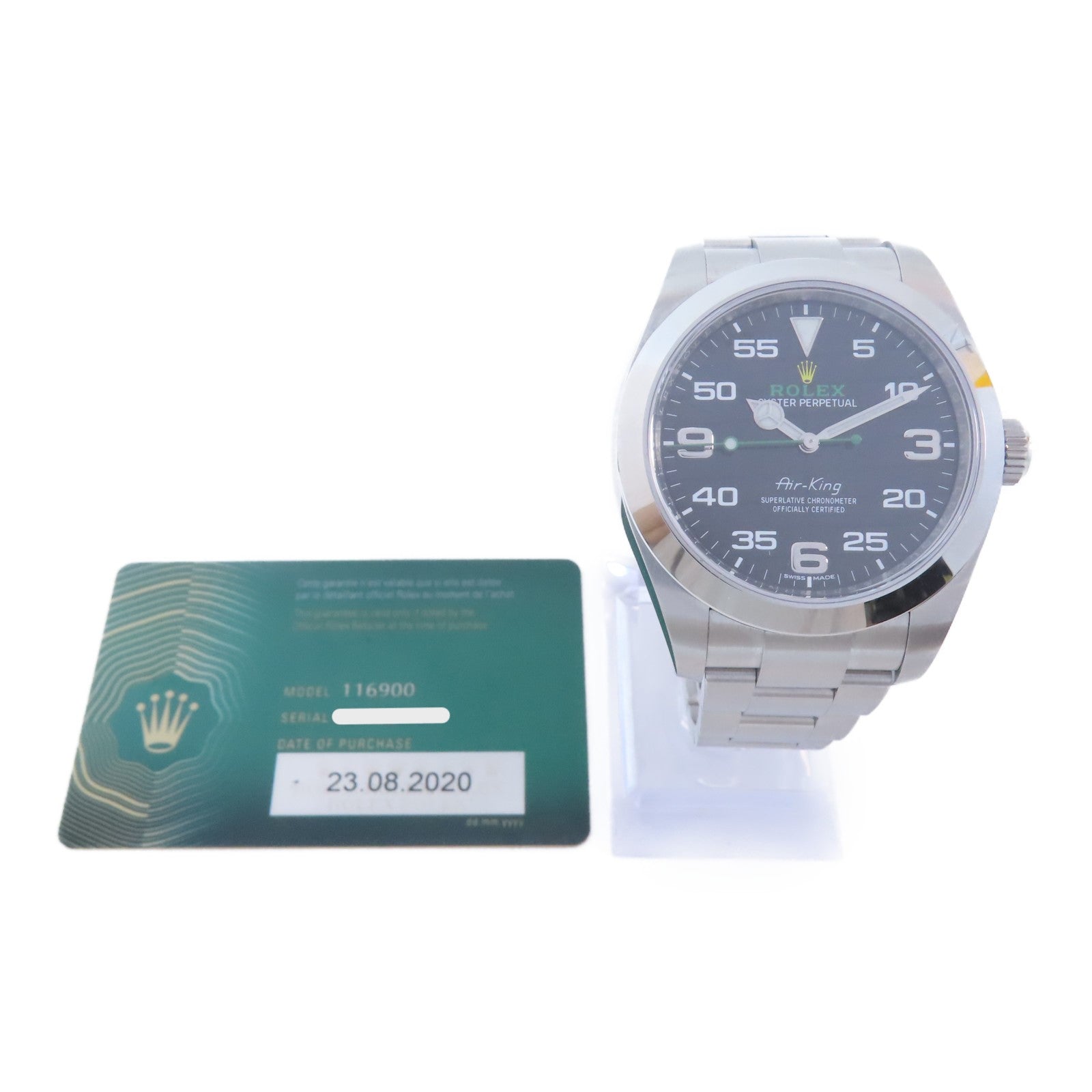 ROLEX Air King不鏽鋼手錶自動機芯黑色