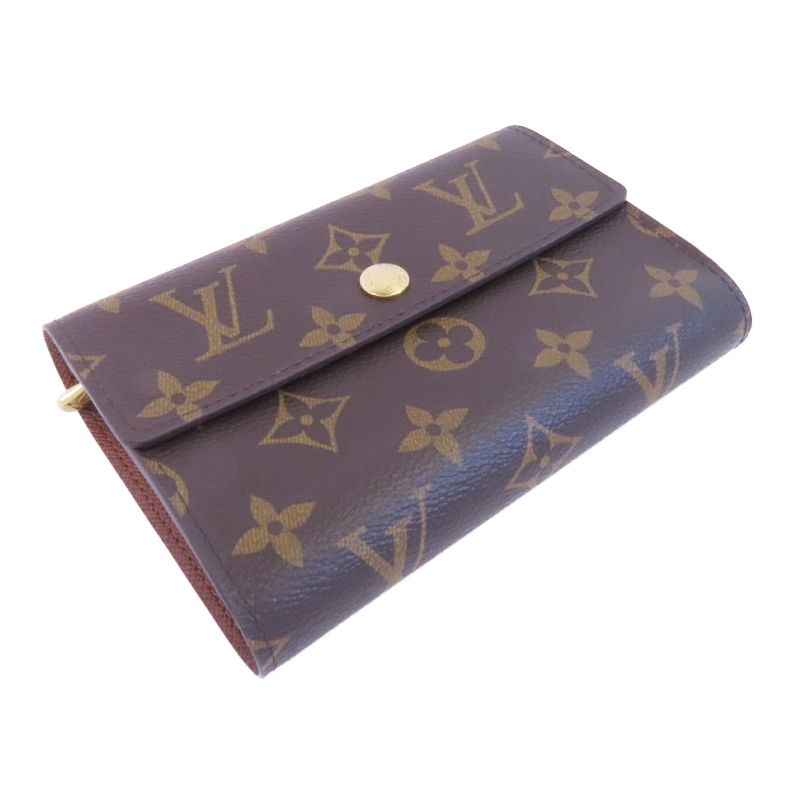 LOUIS VUITTON Monogram Portefeuille Alexandra金扣長錢包