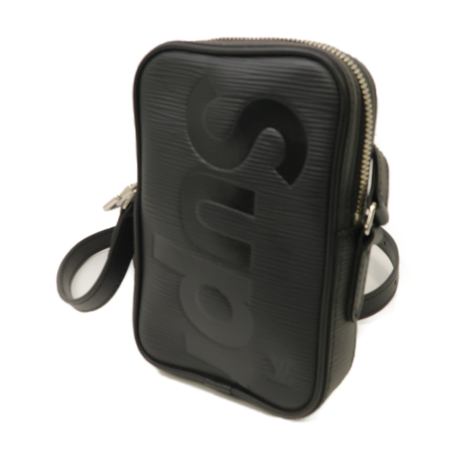 LOUIS VUITTON Epi LV X Supreme Danube PPM銀扣肩背袋黑色