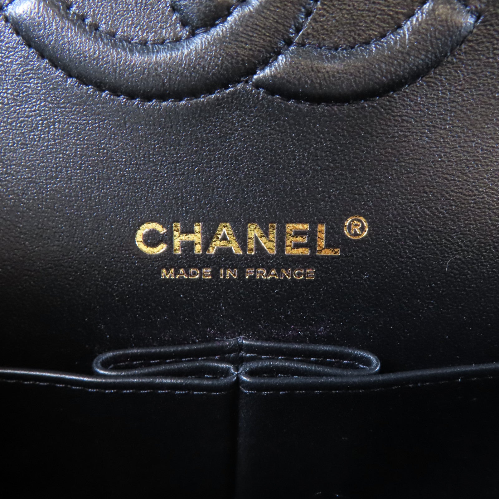 CHANEL 菱格羊皮皮革Chain Shoulder玫瑰金扣鏈帶肩背袋黑色