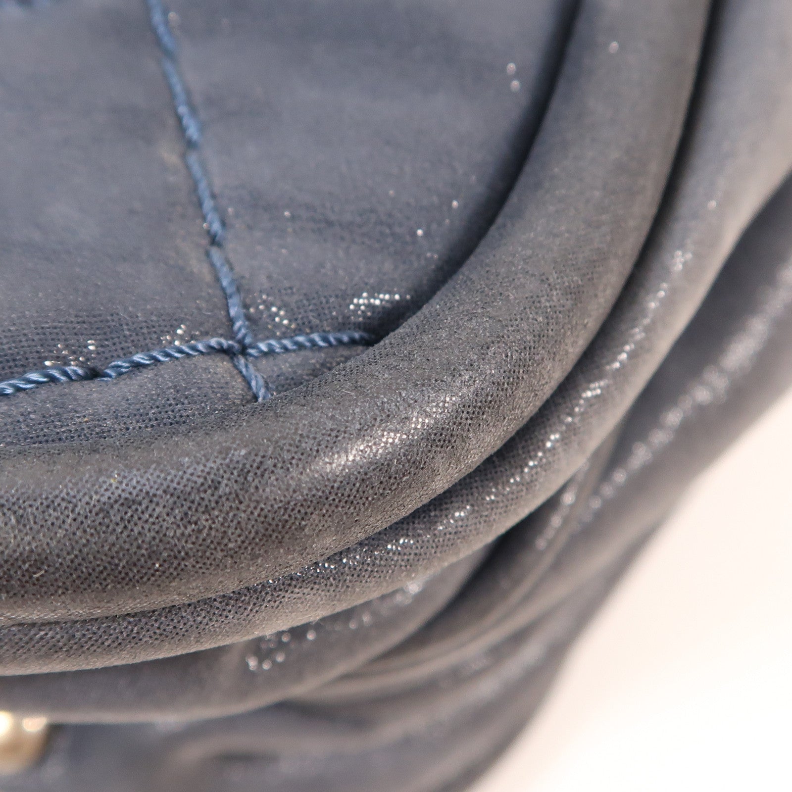 CHANEL 牛皮皮革Chain Shoulder銀扣手挽肩背兩用袋