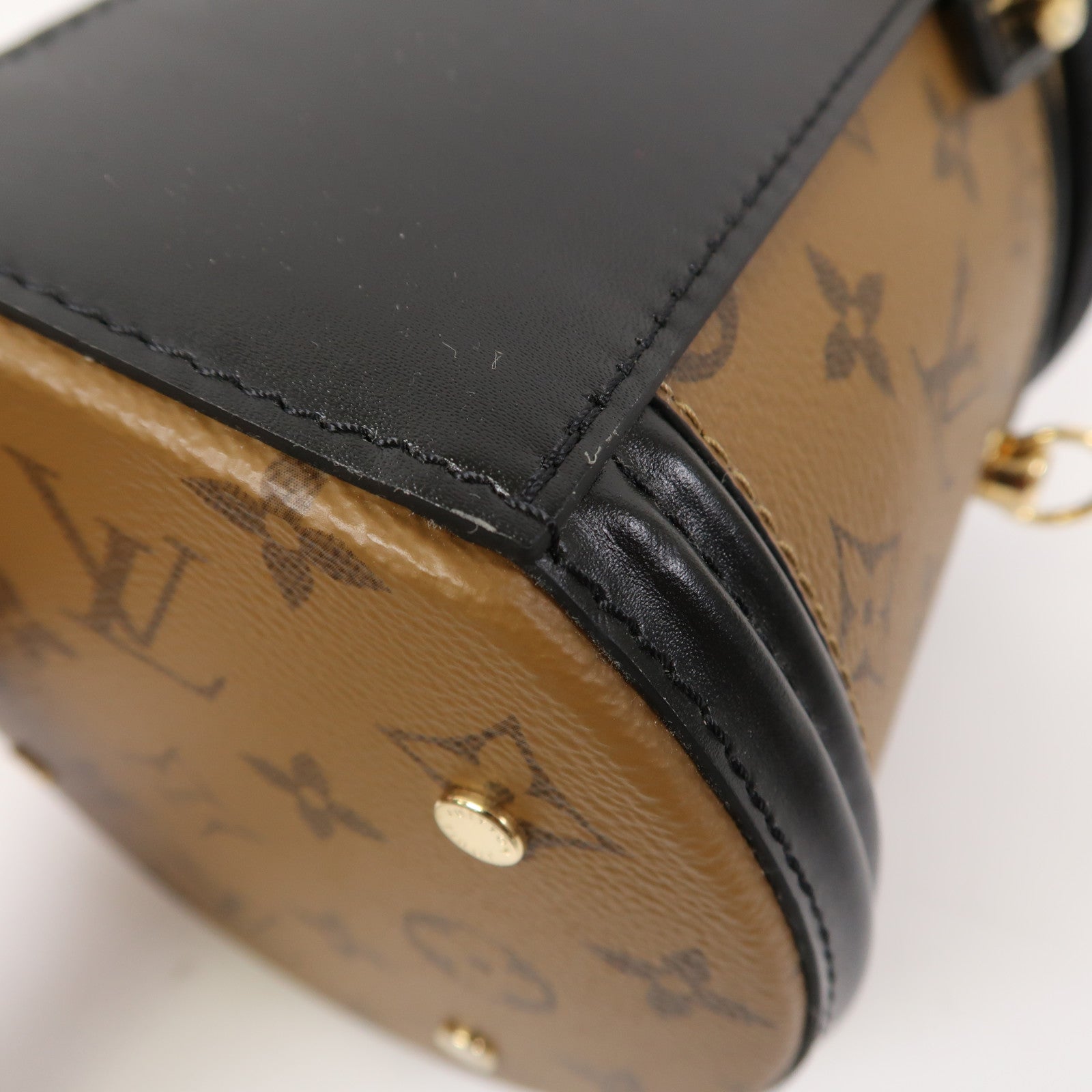 LOUIS VUITTON 【激減優惠】Monogram Reverse Cannes金扣手挽肩背兩用袋啡色