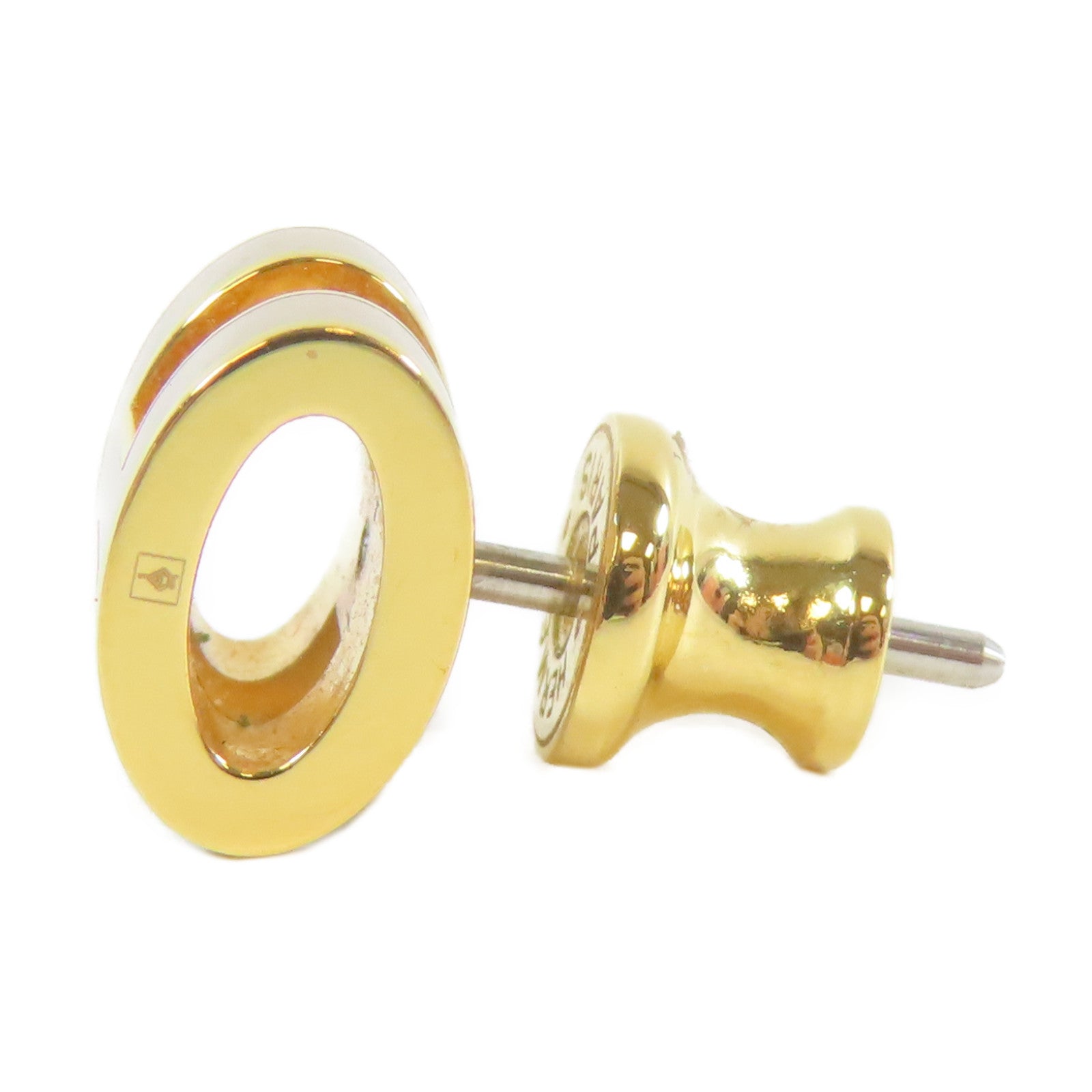 HERMES 金屬P op H Earrings耳環灰色