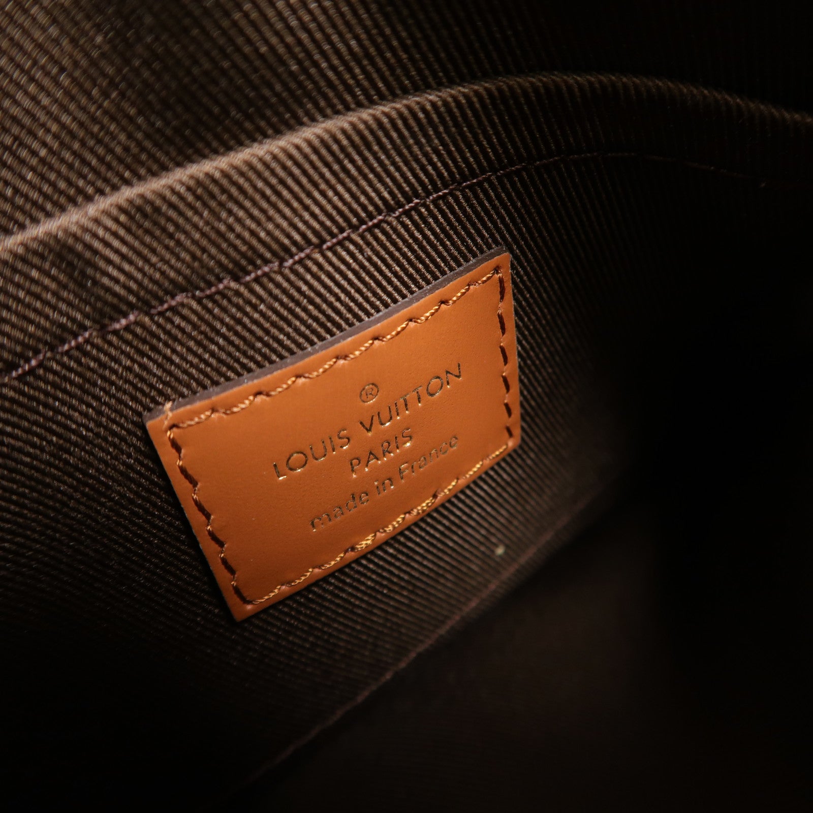 LOUIS VUITTON Monogram Reverse Loop Hobo金扣手挽肩背兩用袋棕色