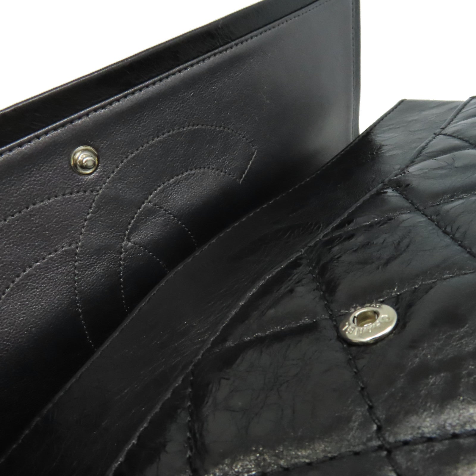 CHANEL 【清倉大減價】菱格羊皮皮革Chain Shoulder Bag銀扣鏈帶肩背袋黑色