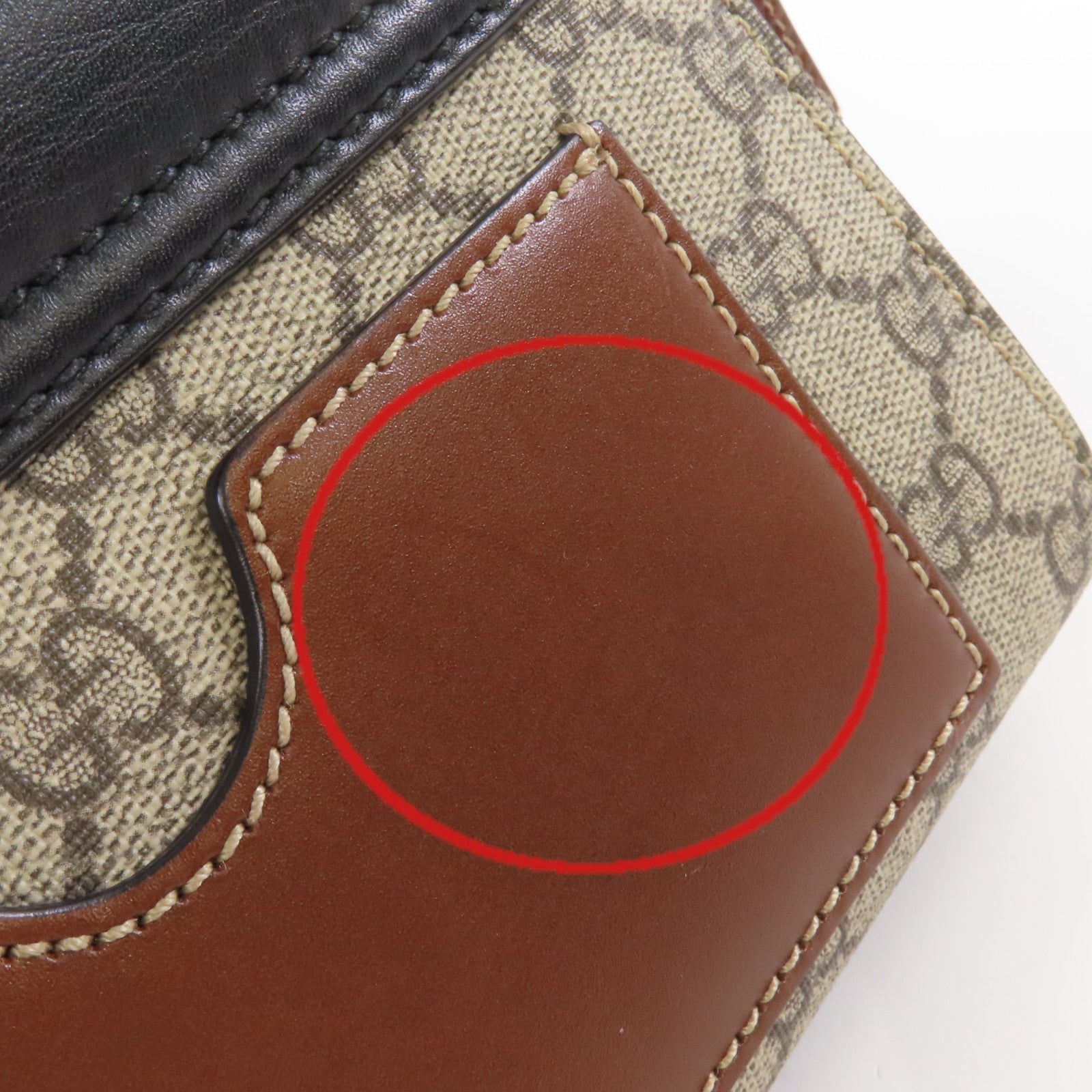 GUCCI 【激減優惠】塗層帆布Padlock GG Shoulder Bag金扣肩背袋啡色/黑色
