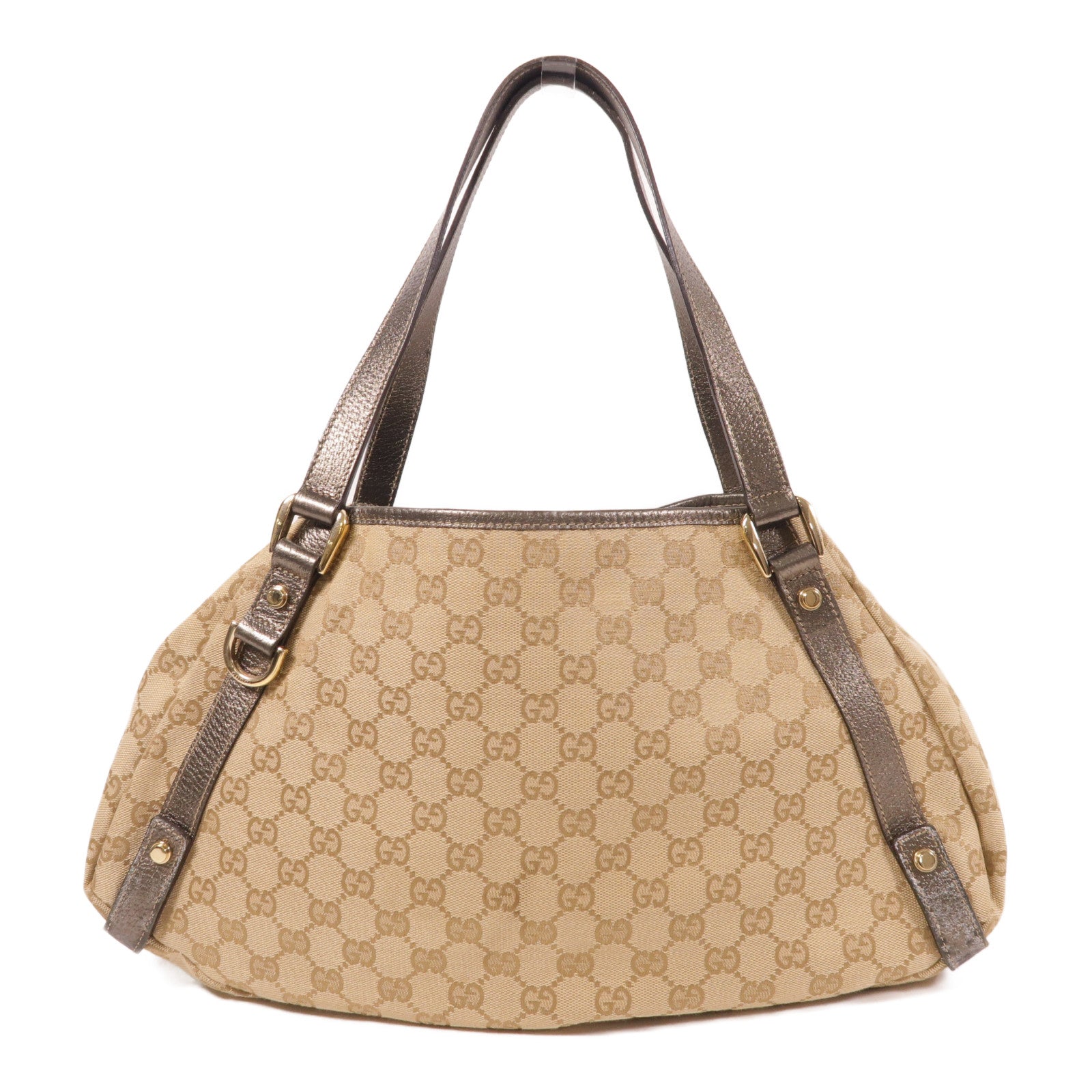 GUCCI GG GHW Abbey Shoulder Bag 130736 Canvas Brown