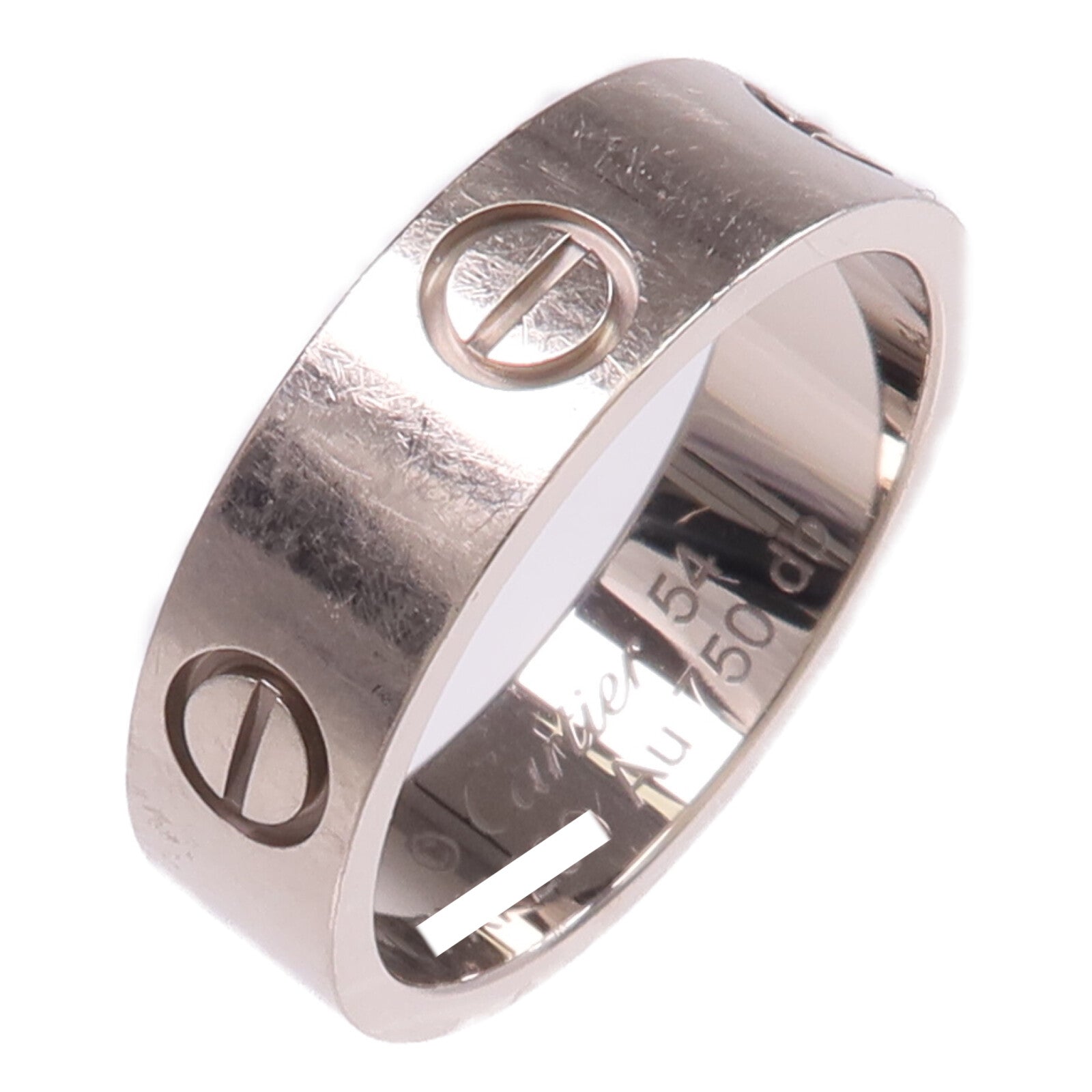 CARTIER 18K白金Love Ring戒指Cartier#54/US#6.75