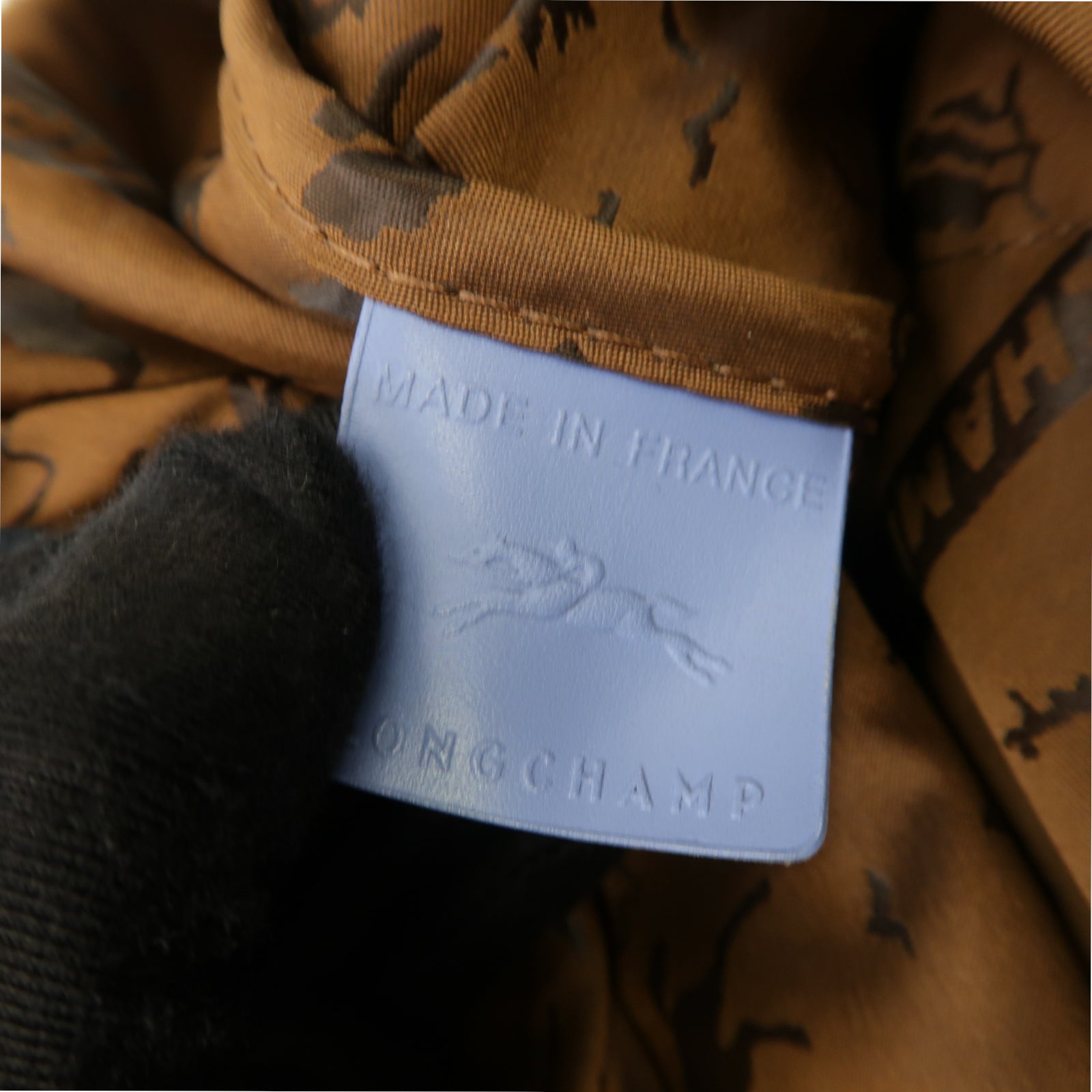 Longchamp 牛皮皮革2way Shoulder Bag銀扣手挽肩背兩用袋藍色