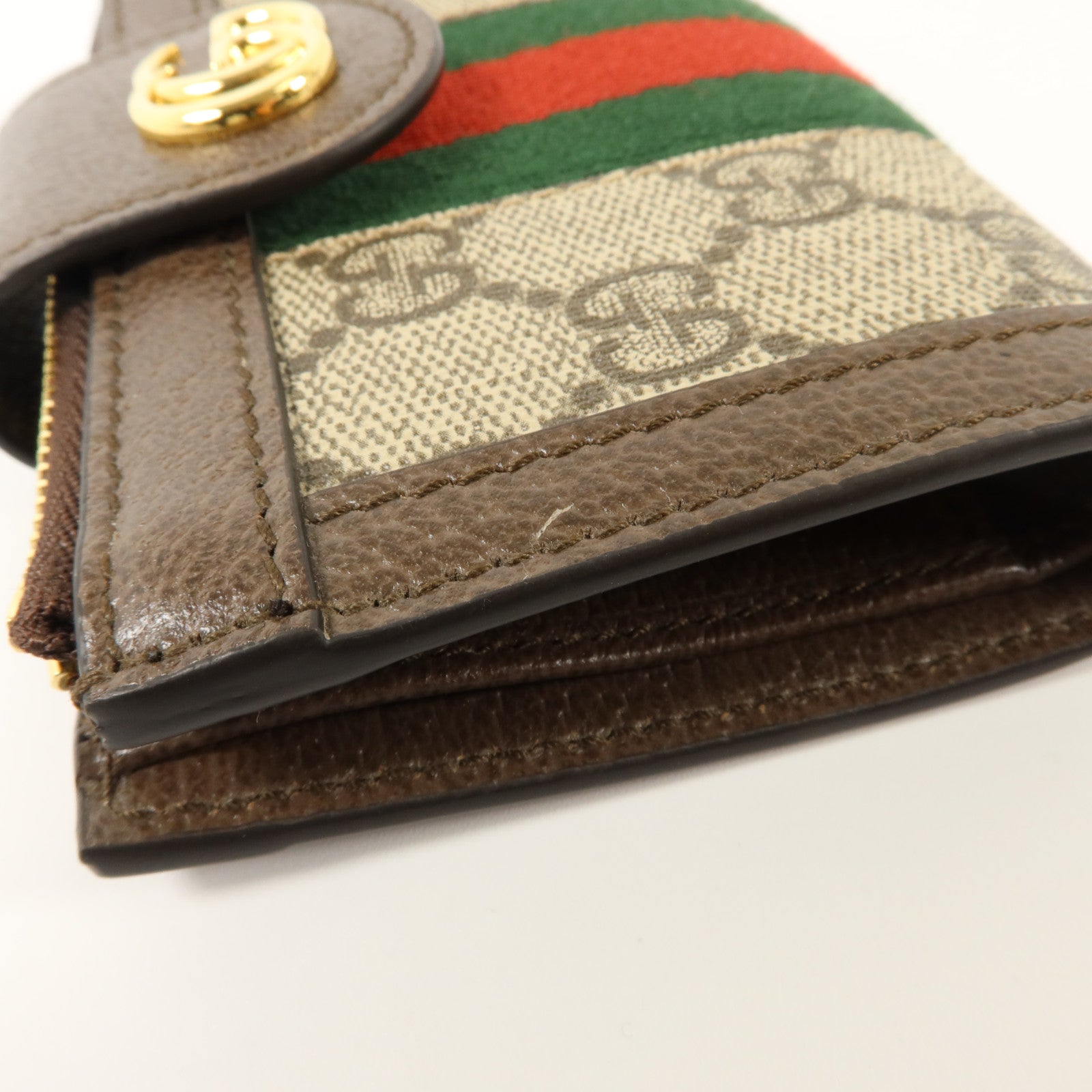 GUCCI 塗層帆布Ophidia Wallet Medium金扣錢包
