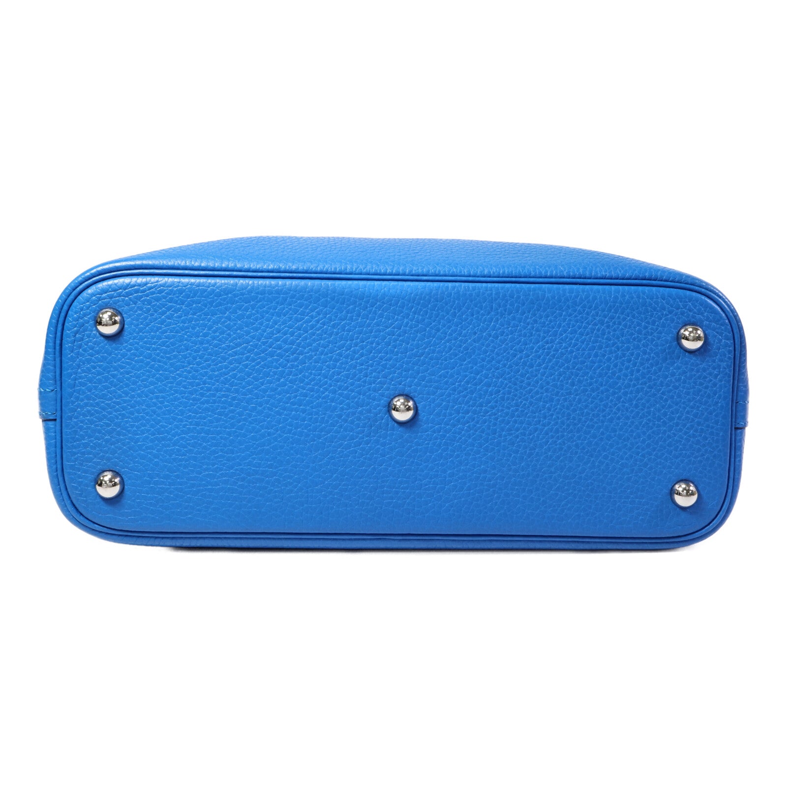 HERMES Clemence皮革Bolide 31手挽袋Bleu Hydra