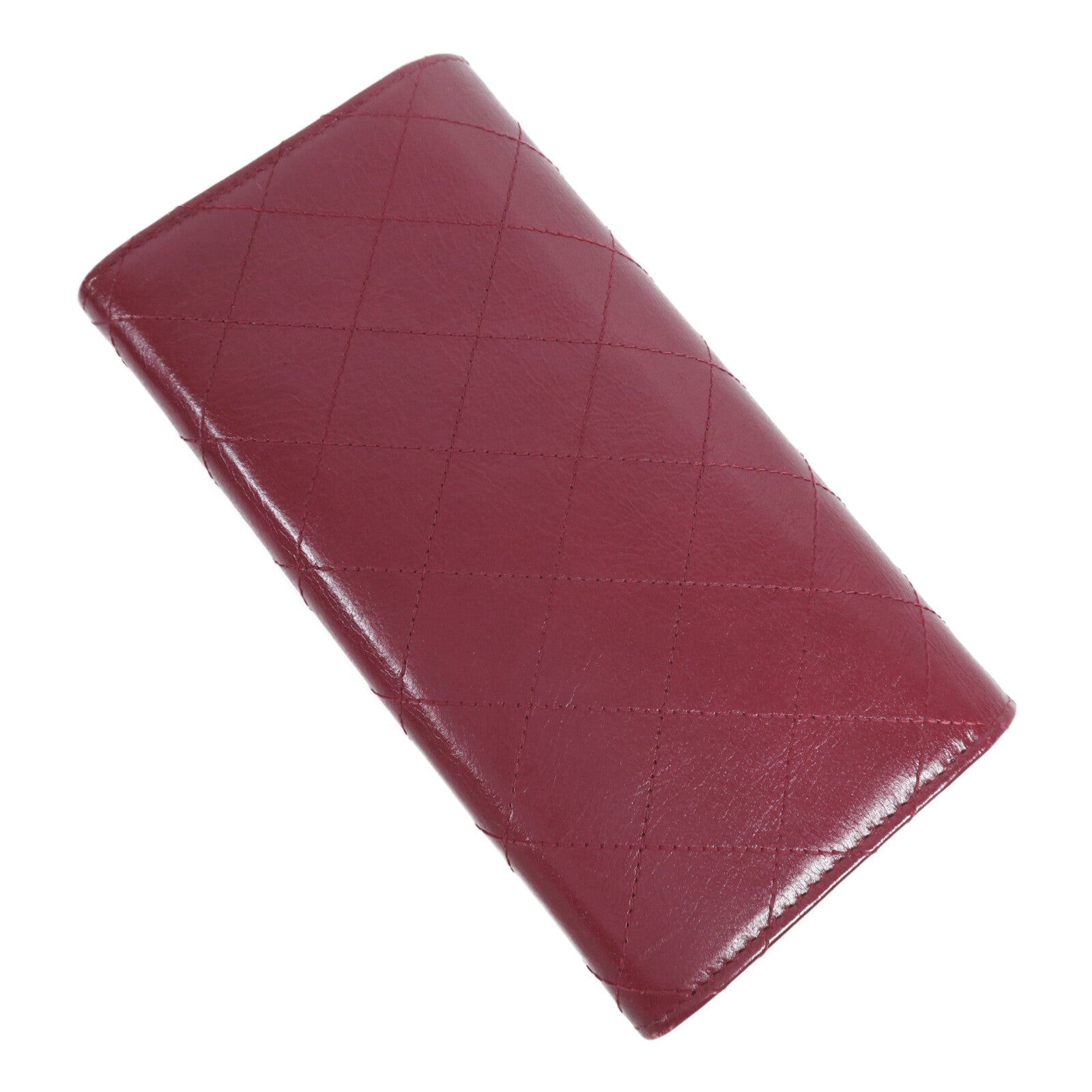 CHANEL 牛皮皮革Long Wallet金扣長錢包