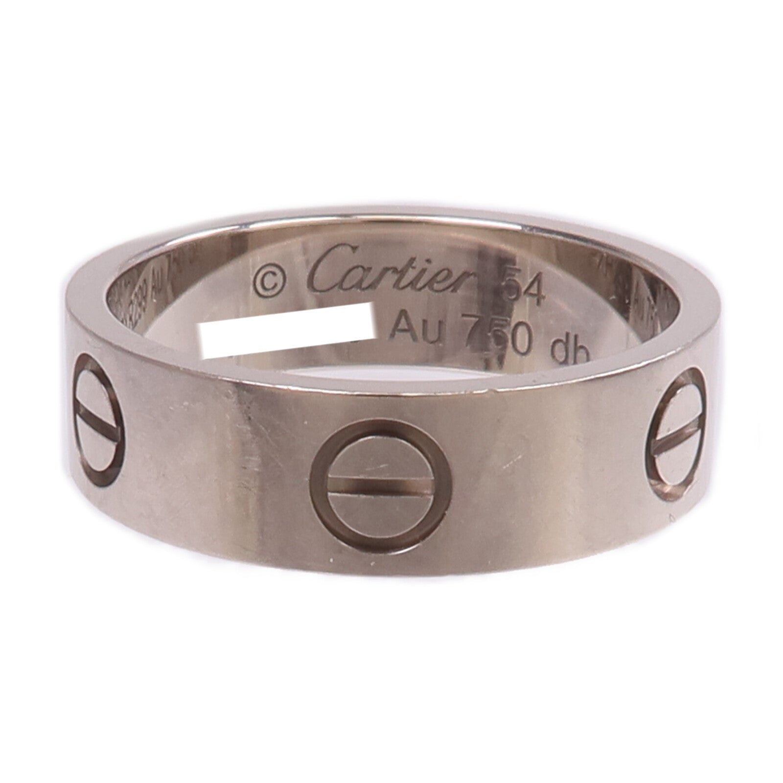 CARTIER 18K白金Love Ring戒指Cartier#54/US#6.75