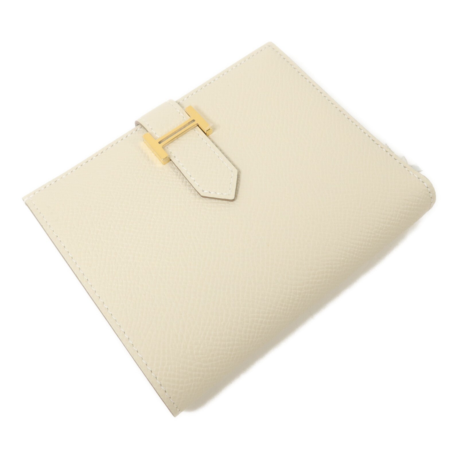 HERMES Epsom皮革Bearn Compact Wallet錢包Craie