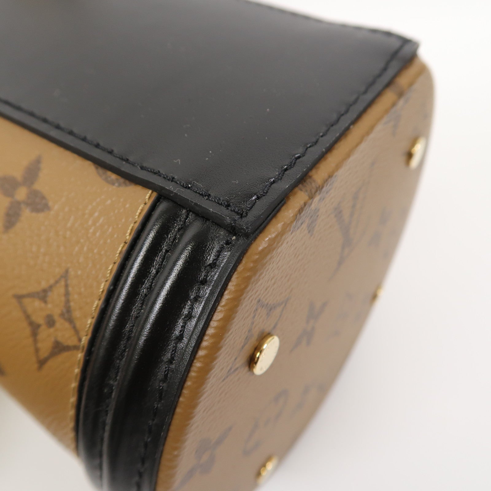 LOUIS VUITTON 【激減優惠】Monogram Reverse Cannes金扣手挽肩背兩用袋啡色