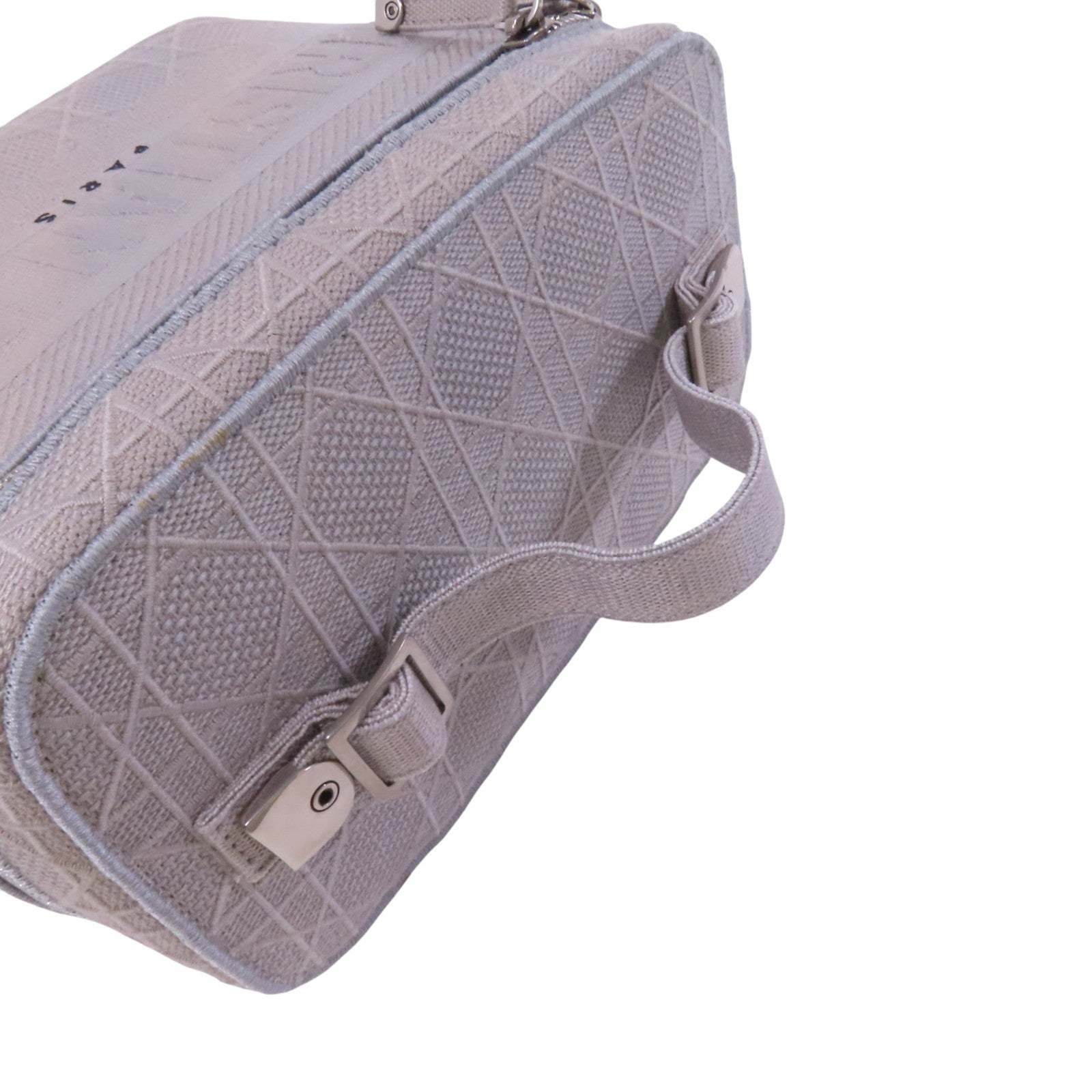 Dior 帆布Vanity Case銀扣手挽袋