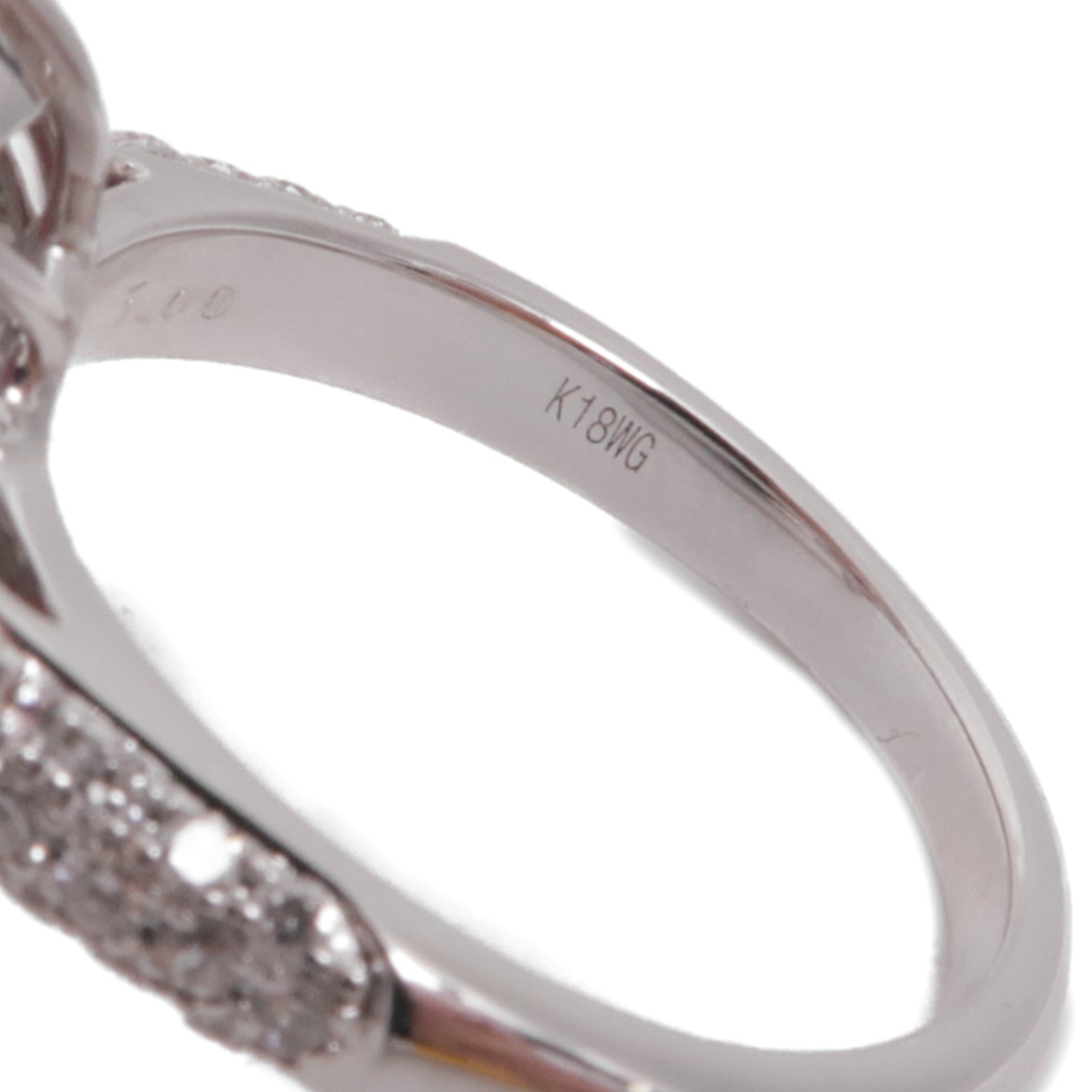 JEWELRY 18K白金Ruby Diamond Ring紅寶石/鑽石戒指US#6