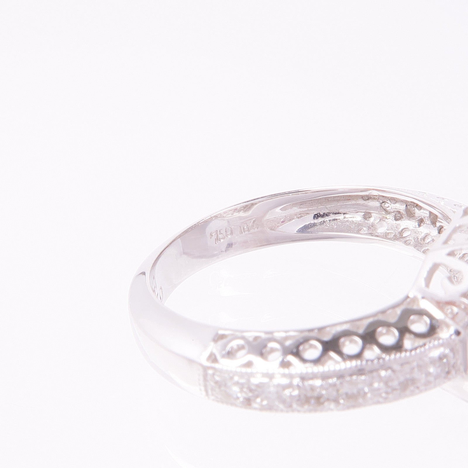 JEWELRY 18K白金Ruby Diamond Ring紅寶石/鑽石戒指US#6