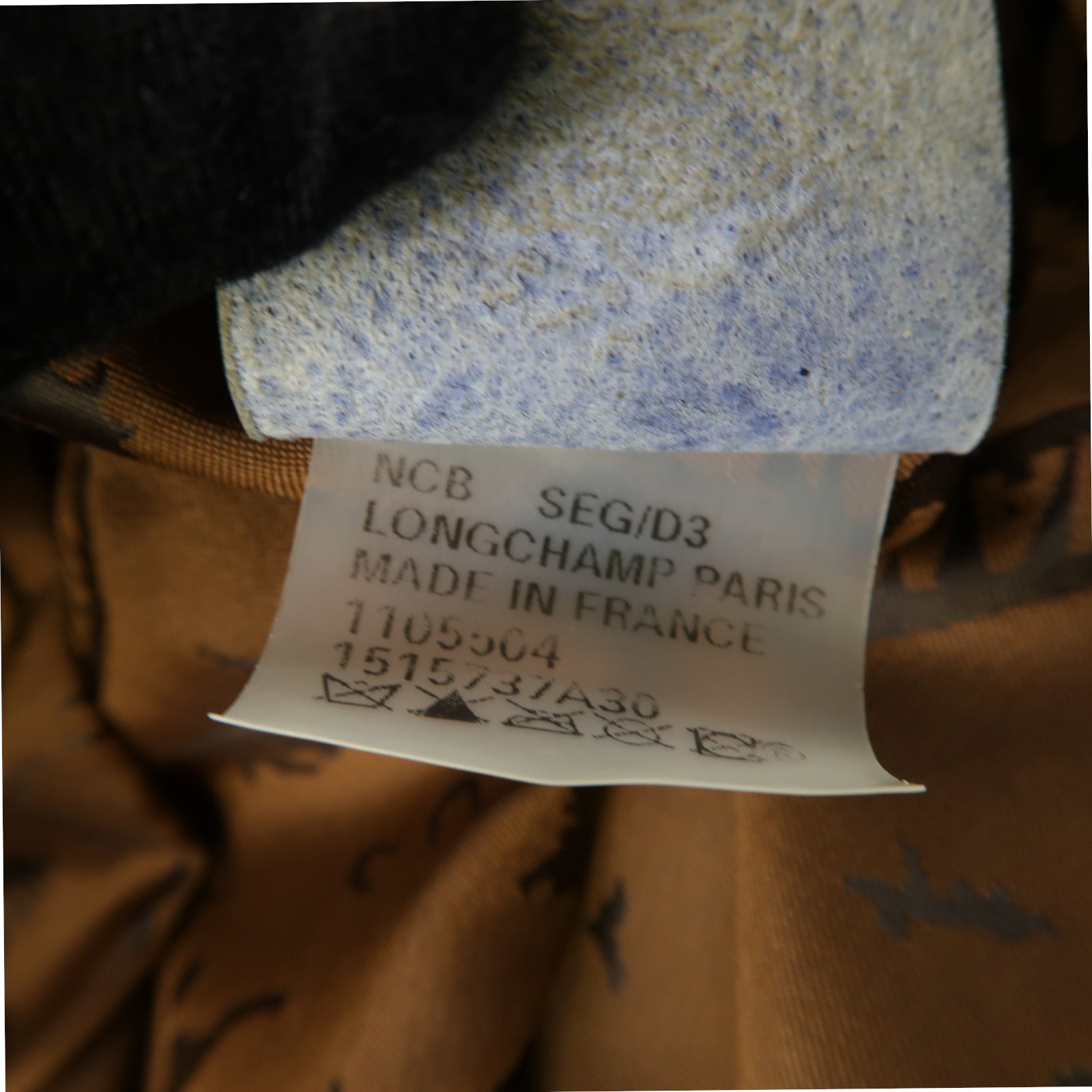Longchamp 牛皮皮革2way Shoulder Bag銀扣手挽肩背兩用袋藍色