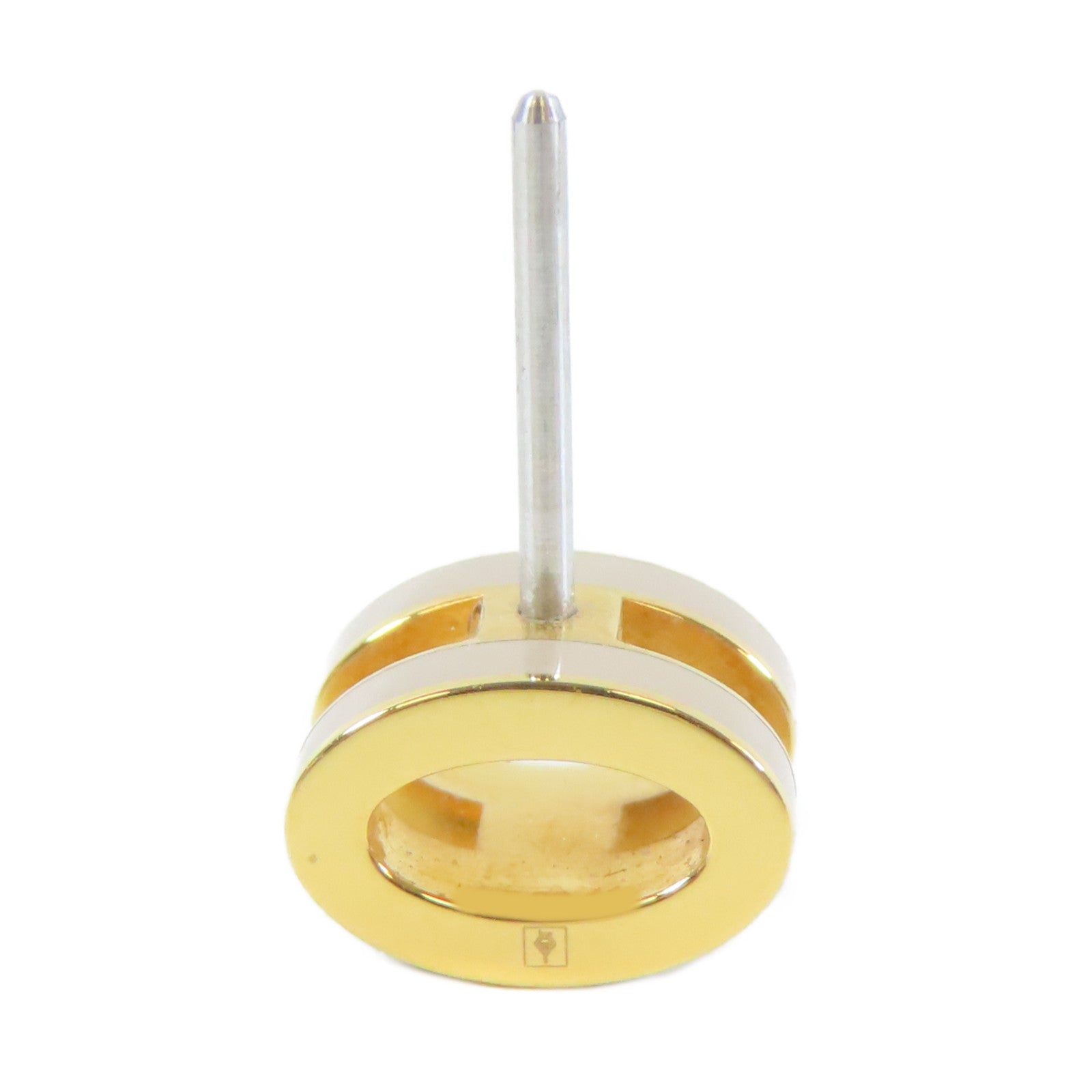 HERMES 金屬P op H Earrings耳環灰色
