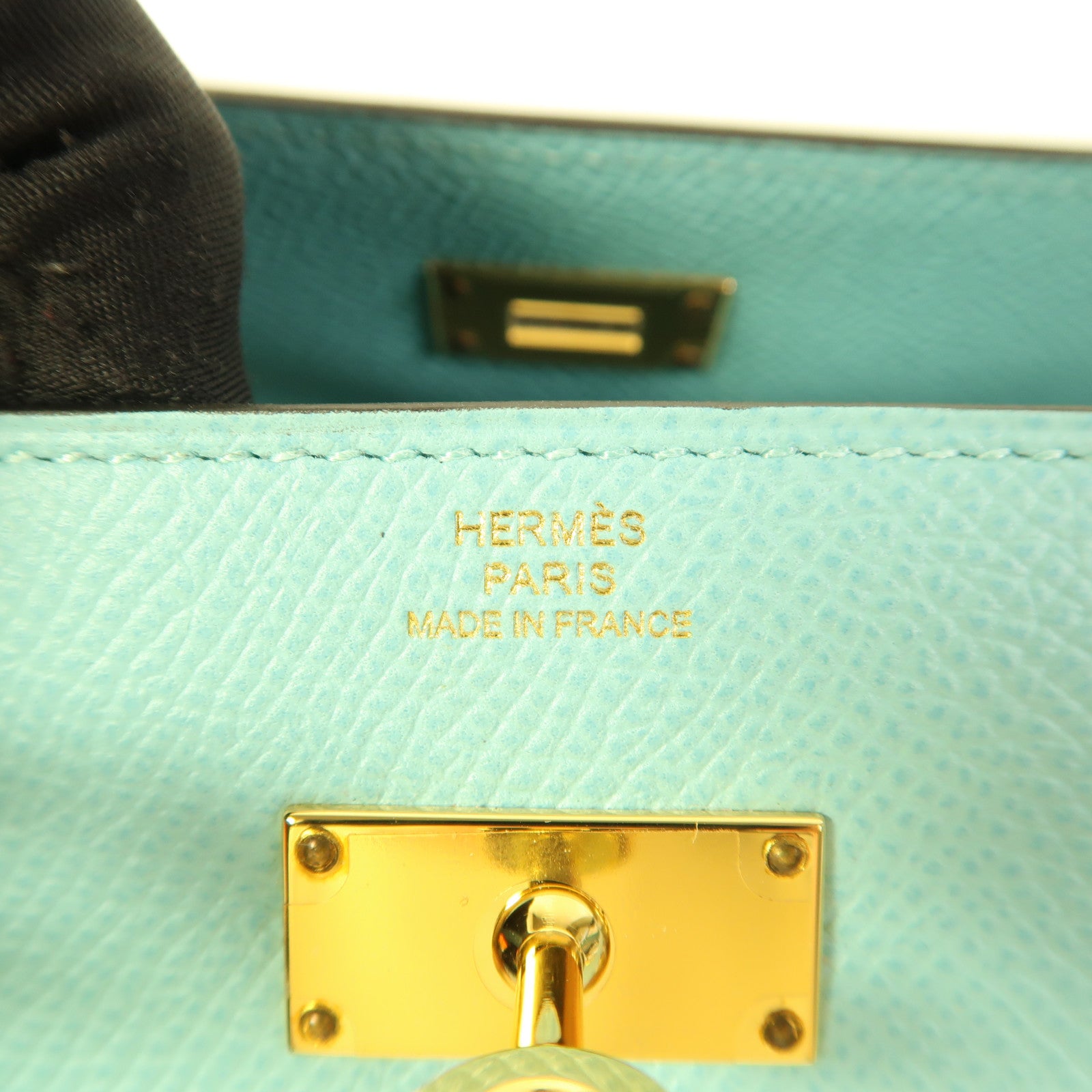 HERMES 【激減優惠】Epsom皮革Kelly Long Wallet金扣長錢包Atoll