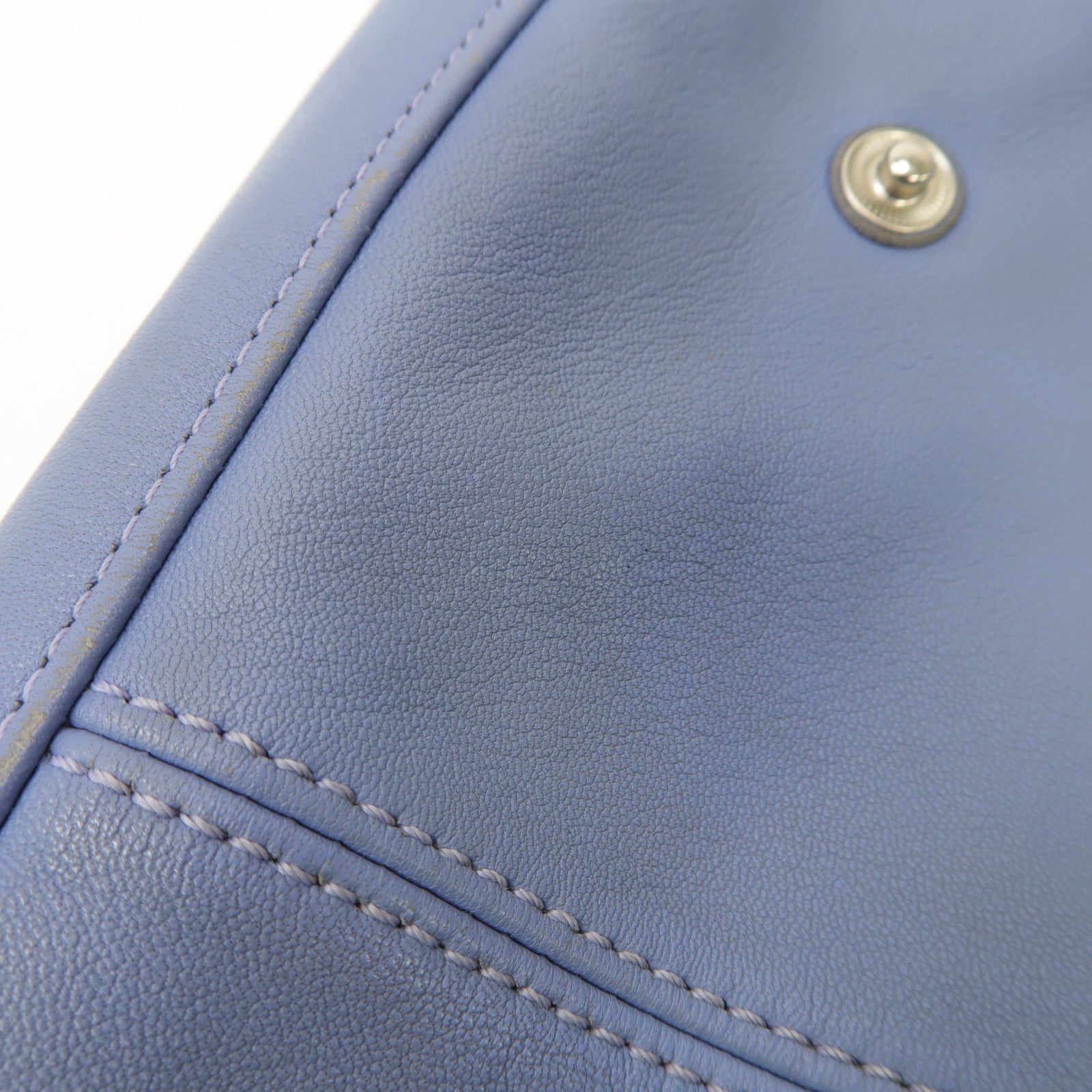 Longchamp 牛皮皮革2way Shoulder Bag銀扣手挽肩背兩用袋藍色