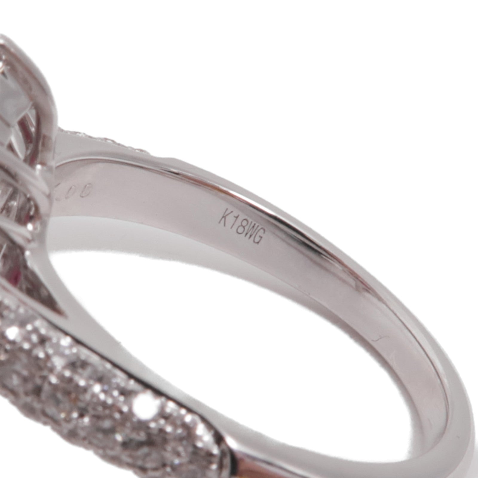 JEWELRY 18K白金Ruby Diamond Ring紅寶石/鑽石戒指US#6