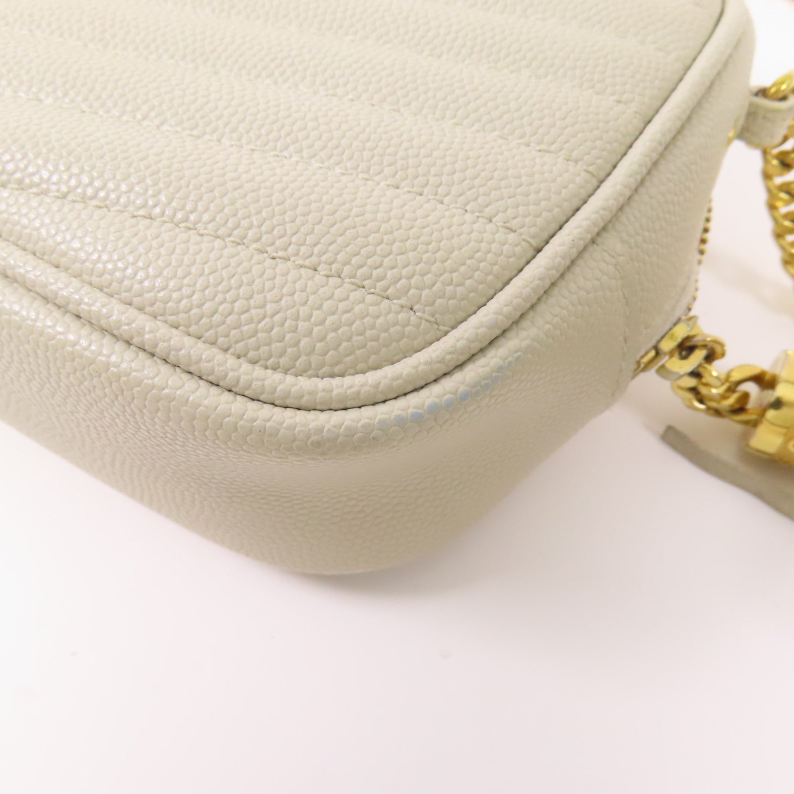 SAINT LAURENT 牛皮皮革Lou Mini金扣鏈帶肩背袋