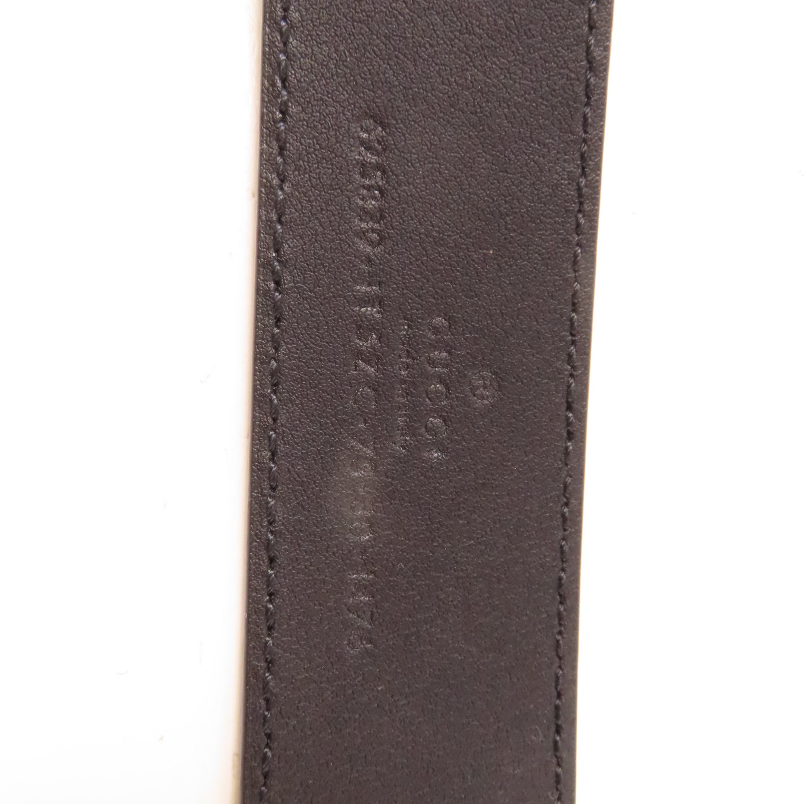 GUCCI 牛皮皮革Belt 75cm金扣皮帶黑色
