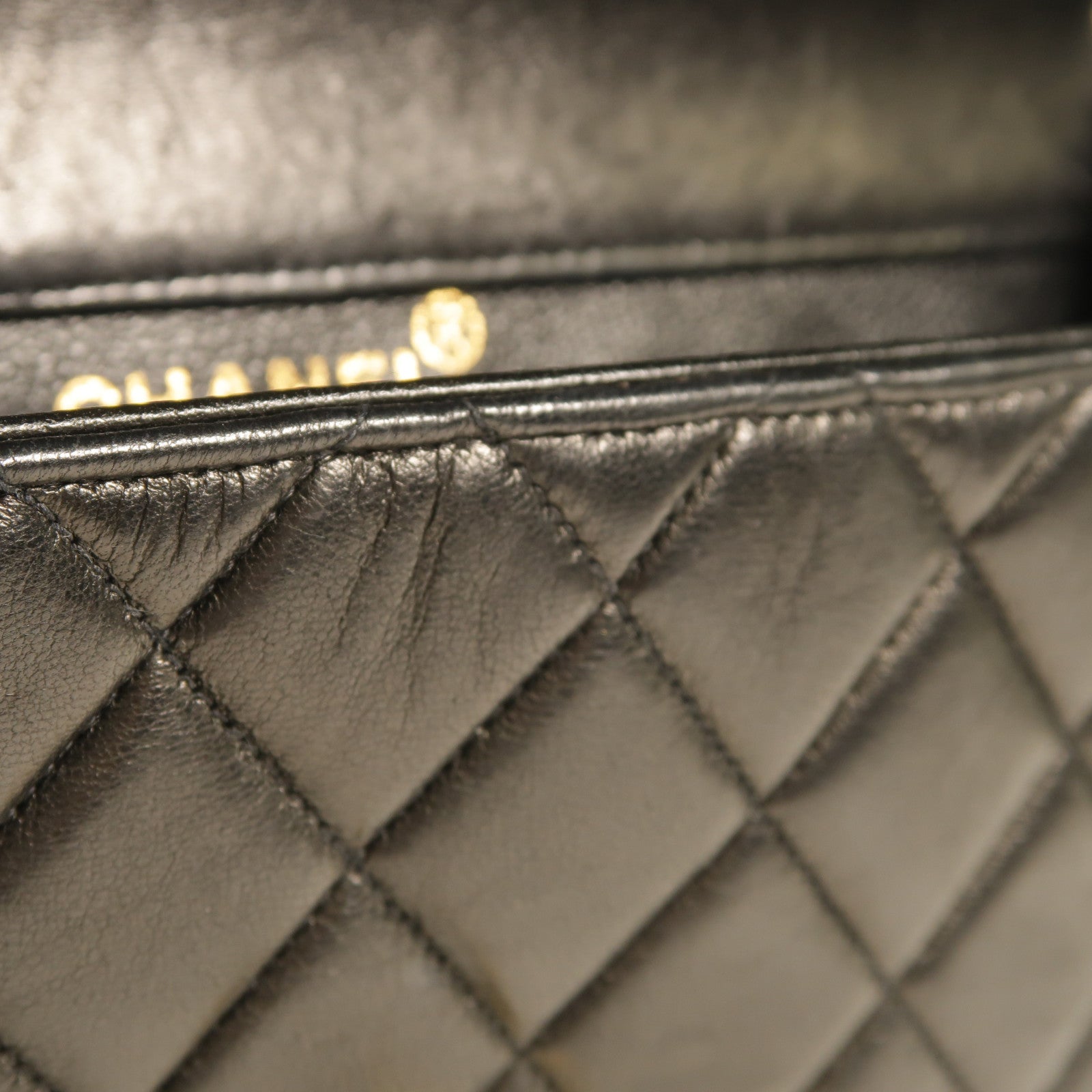 CHANEL 羊皮皮革Vintage Chain Shoulder Bag金扣肩背袋