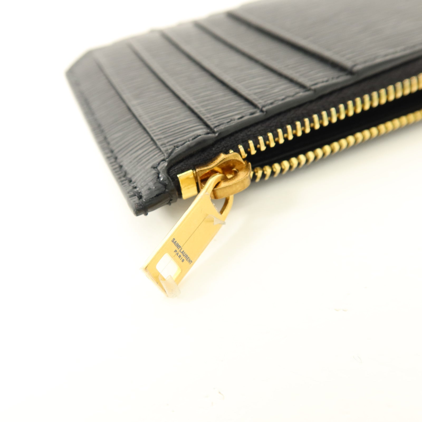 SAINT LAURENT 牛皮皮革Zipped Card Case金扣卡片套
