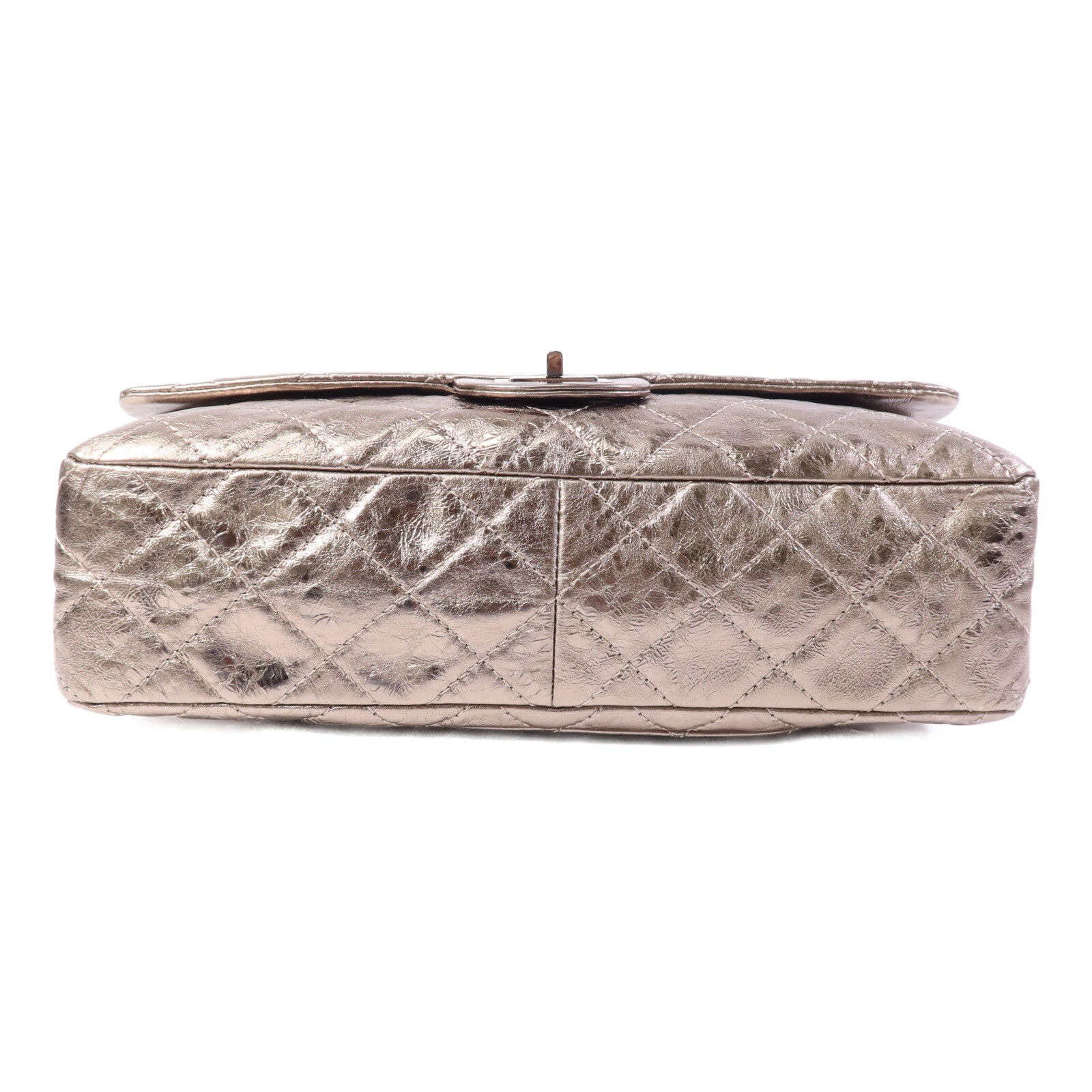 CHANEL 牛皮皮革2.55 Large銀扣鏈帶肩背袋