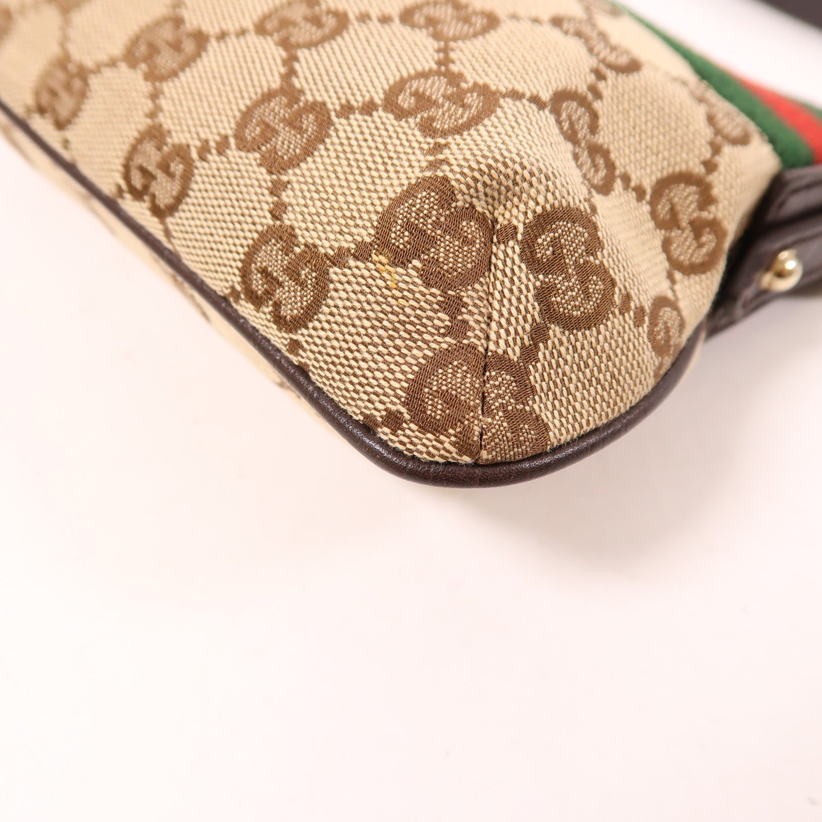 GUCCI 帆布Shoulder Bag金扣肩背袋