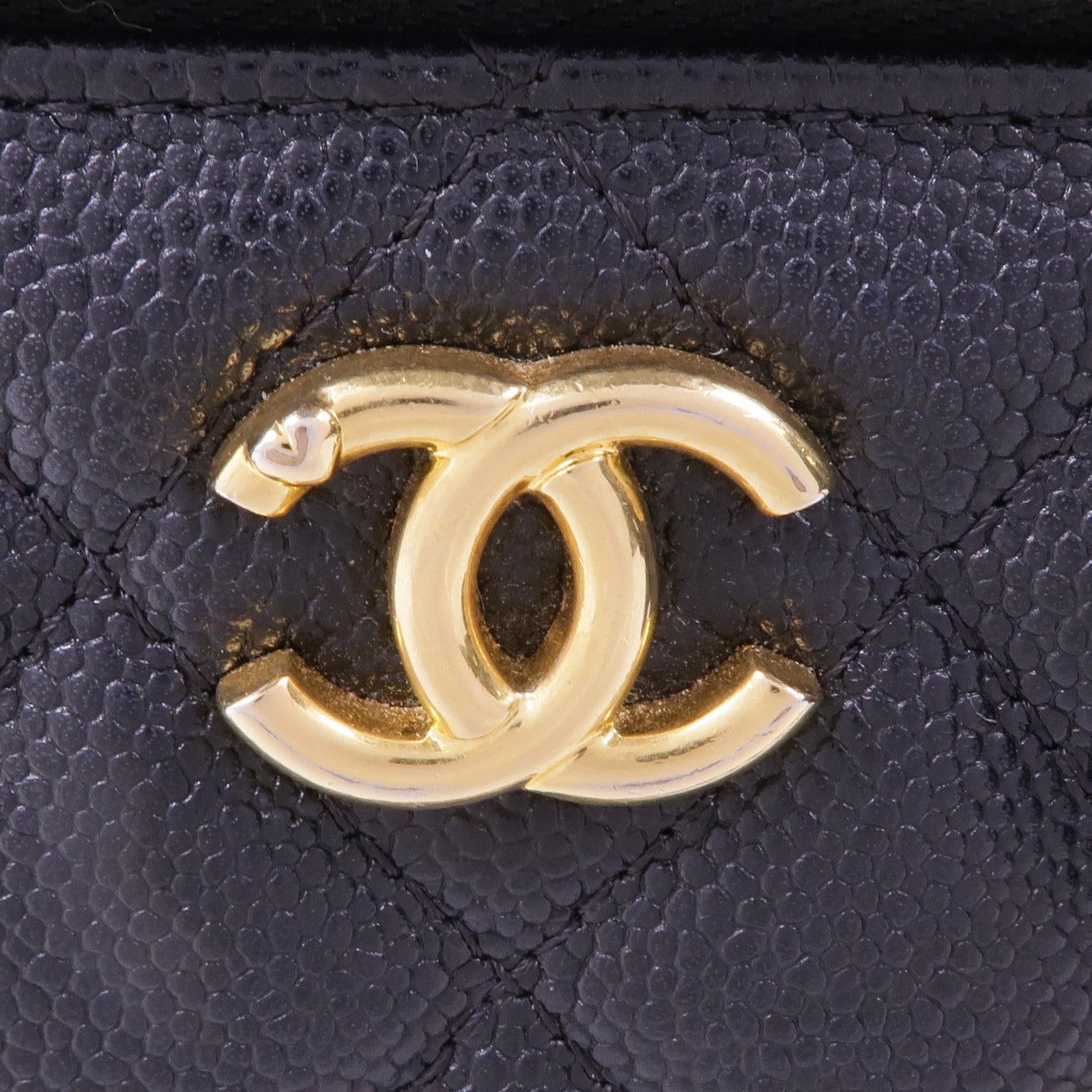 CHANEL 牛皮皮革Vanity Case金扣鏈帶肩背袋