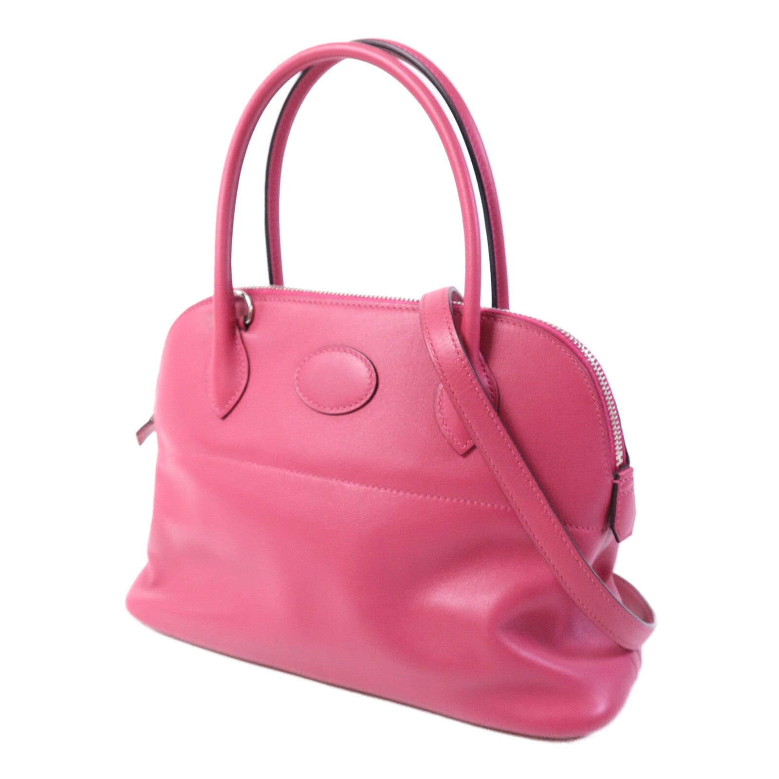 HERMES Swift皮革Bolide 27手挽袋Rose Pourpre