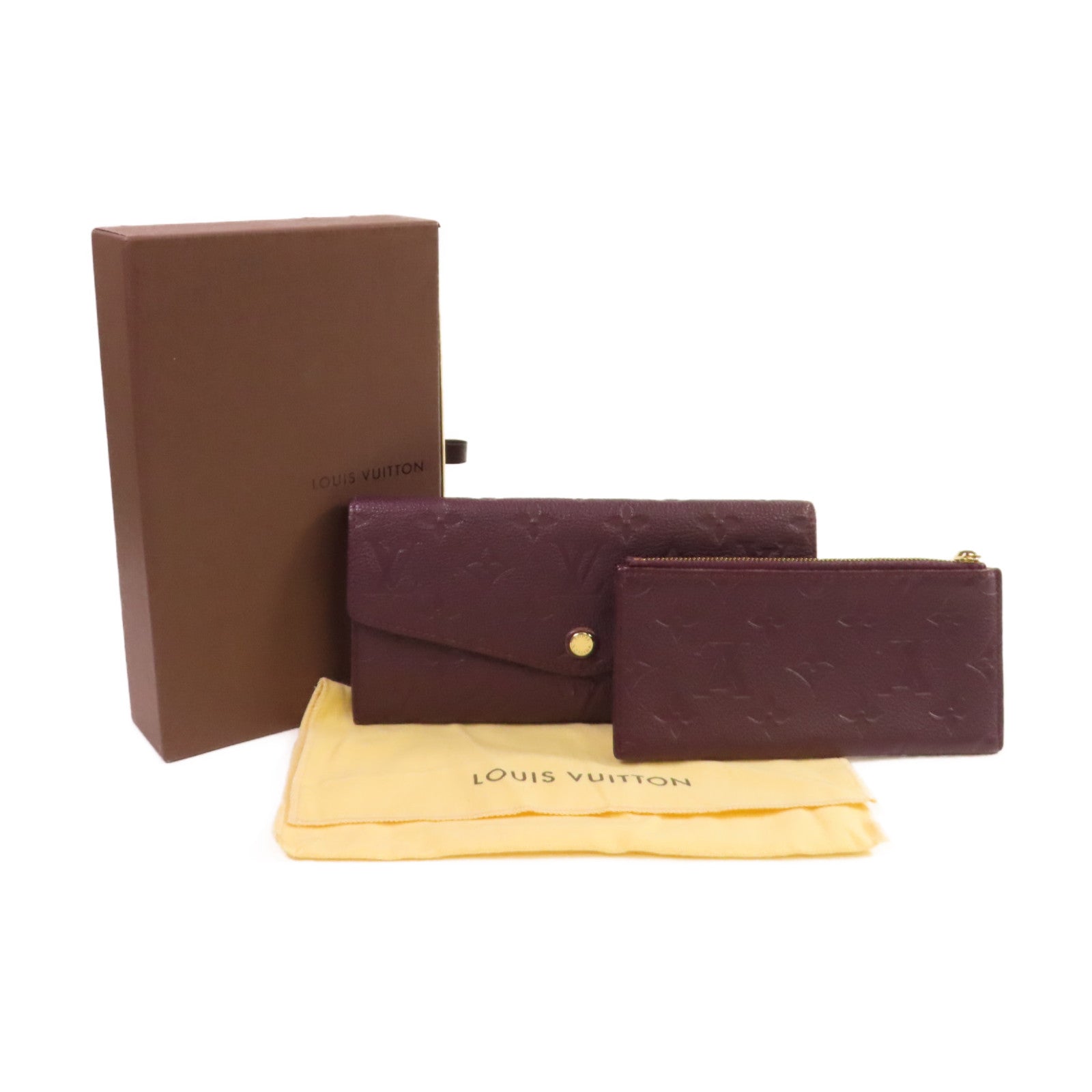 LOUIS VUITTON Monogram Empreinte Portefeuille Curieuse Long Wallet金扣長錢包紫色