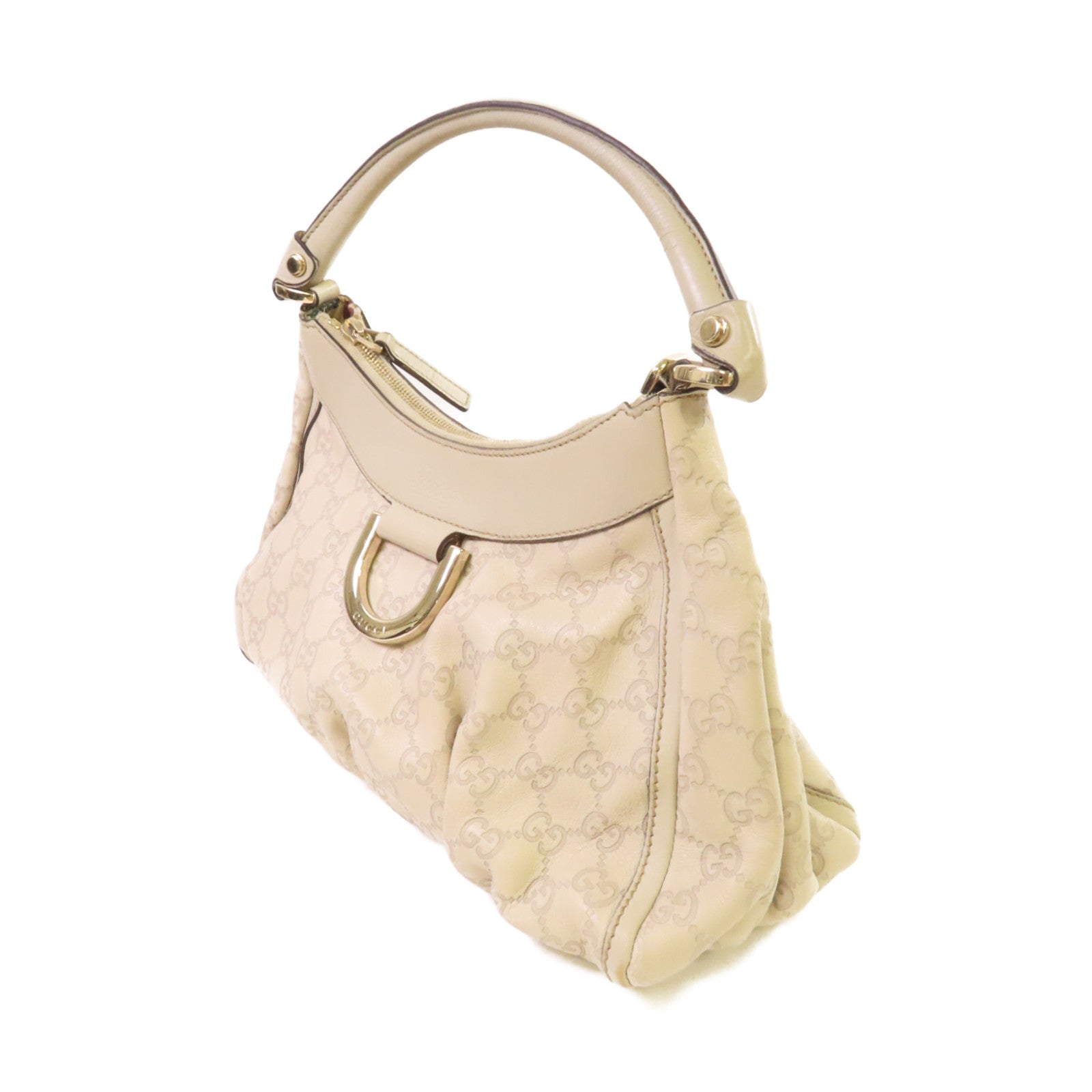 GUCCI 牛皮皮革Abbey Handbag手挽袋白色