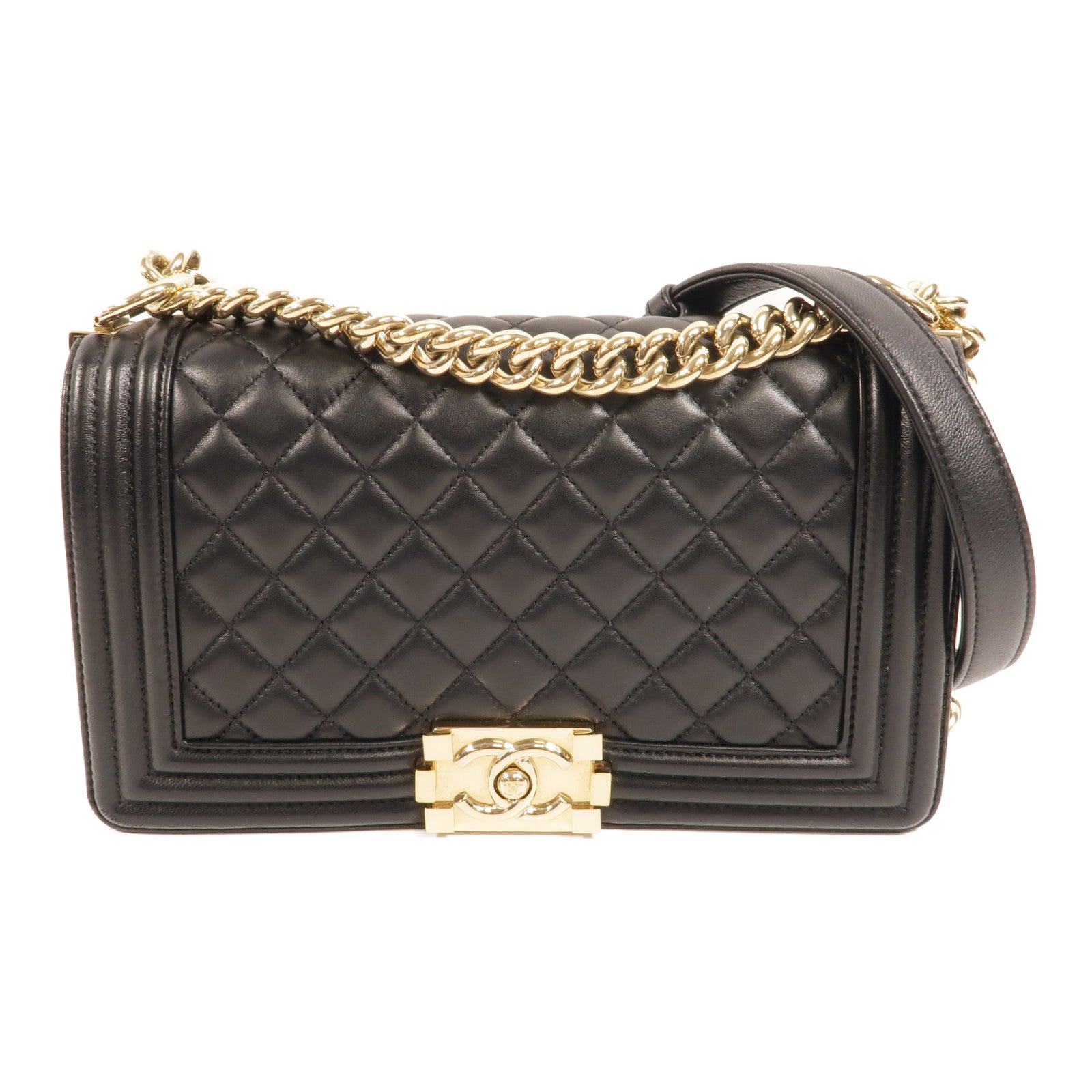 CHANEL 羊皮皮革Boy 25肩背袋