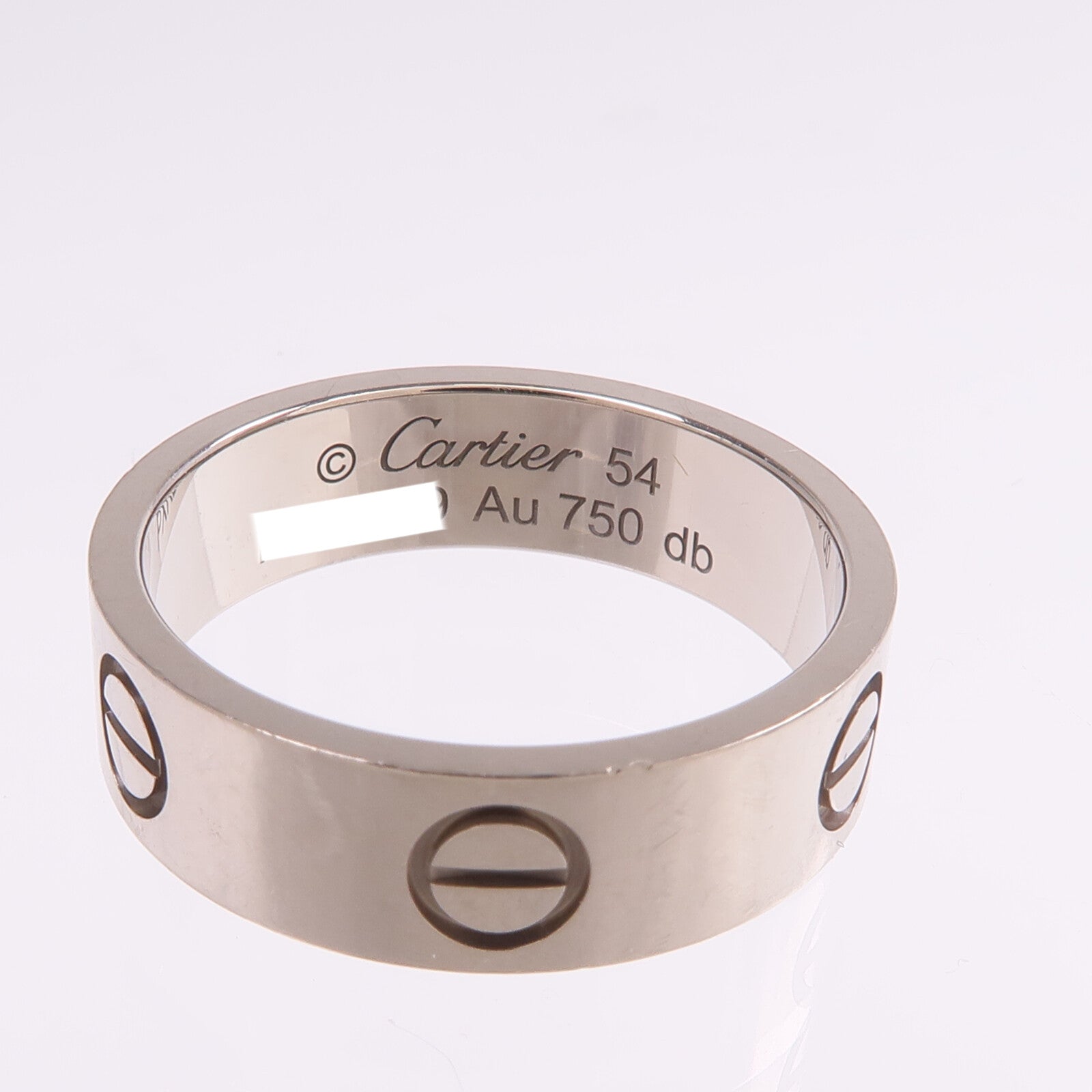 CARTIER 18K白金Love Ring戒指Cartier#54/US#6.75